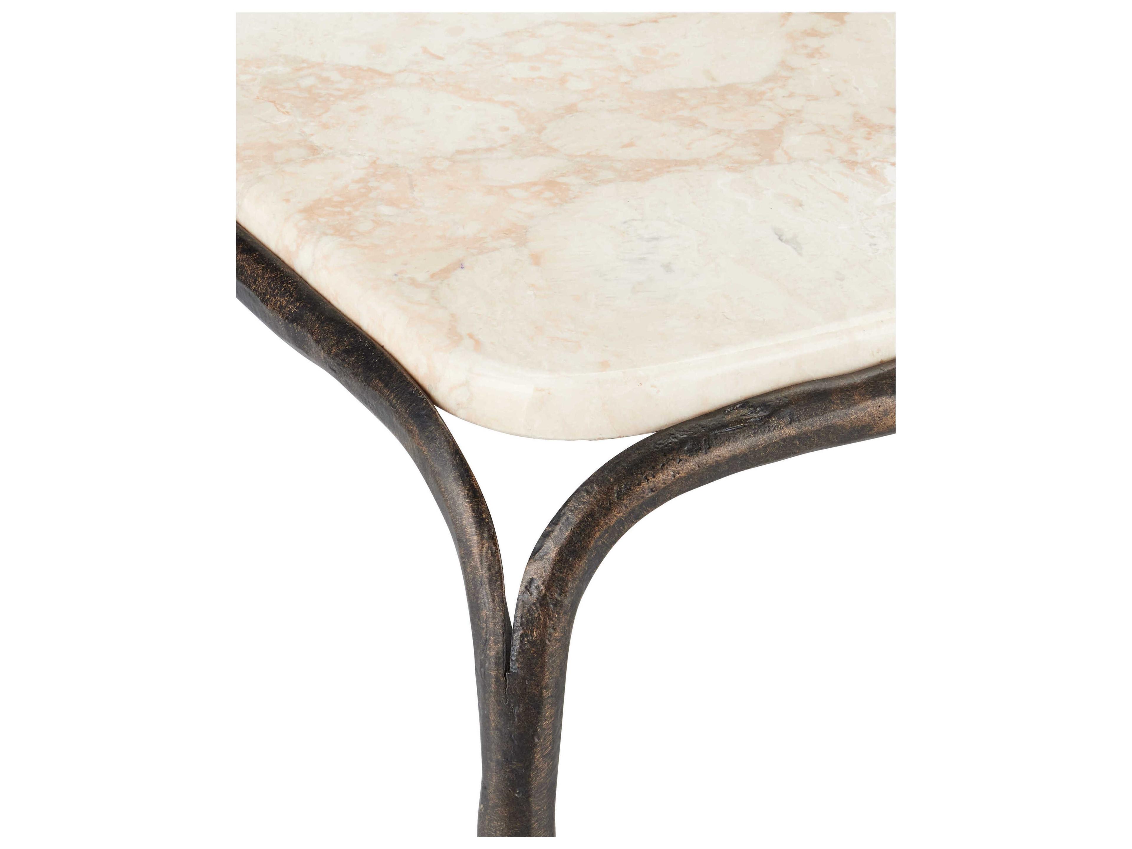 Currey & Company Crema Rectangular Marble Coffee Table