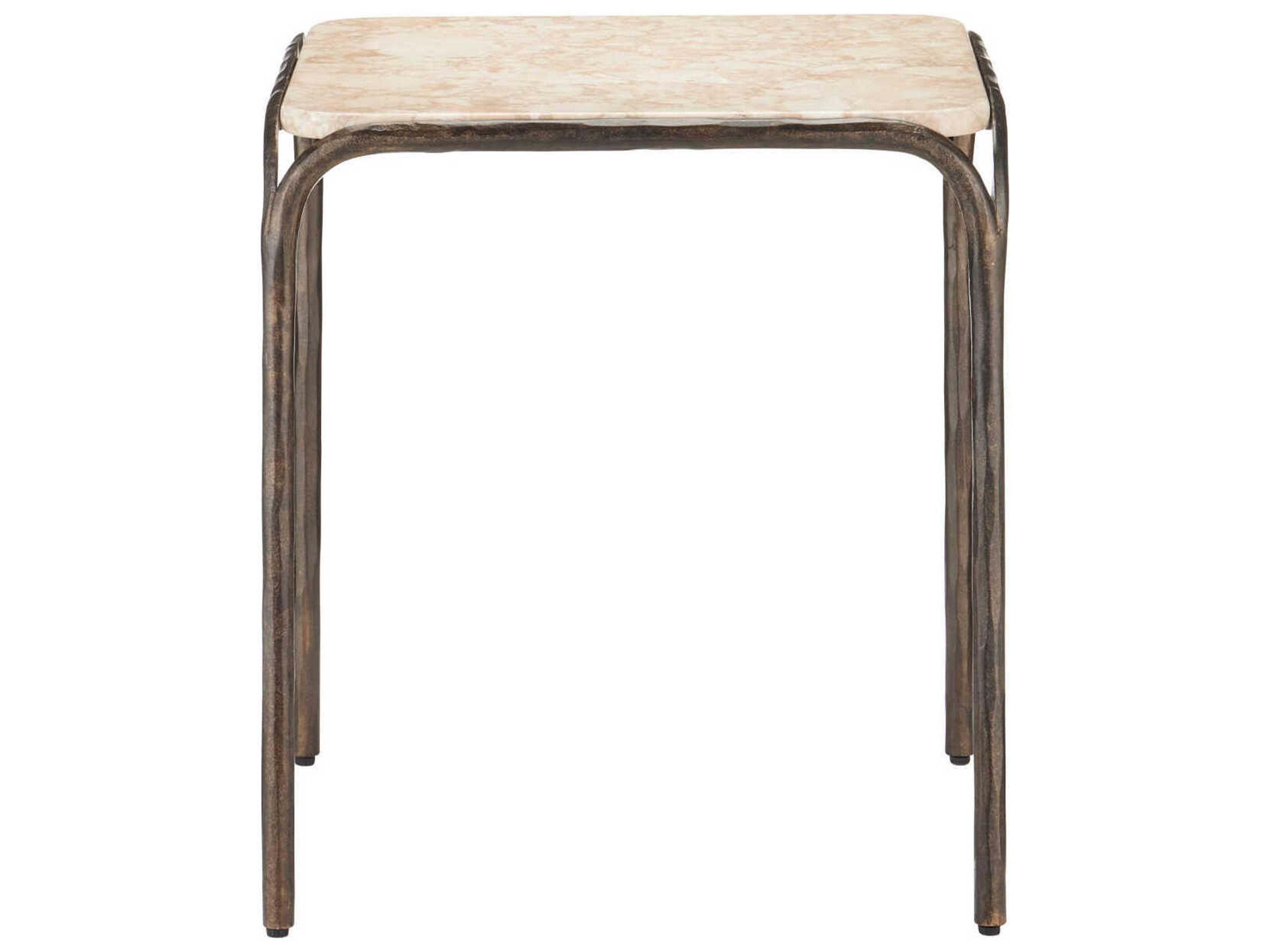 Currey & Company Crema Square Marble End Table
