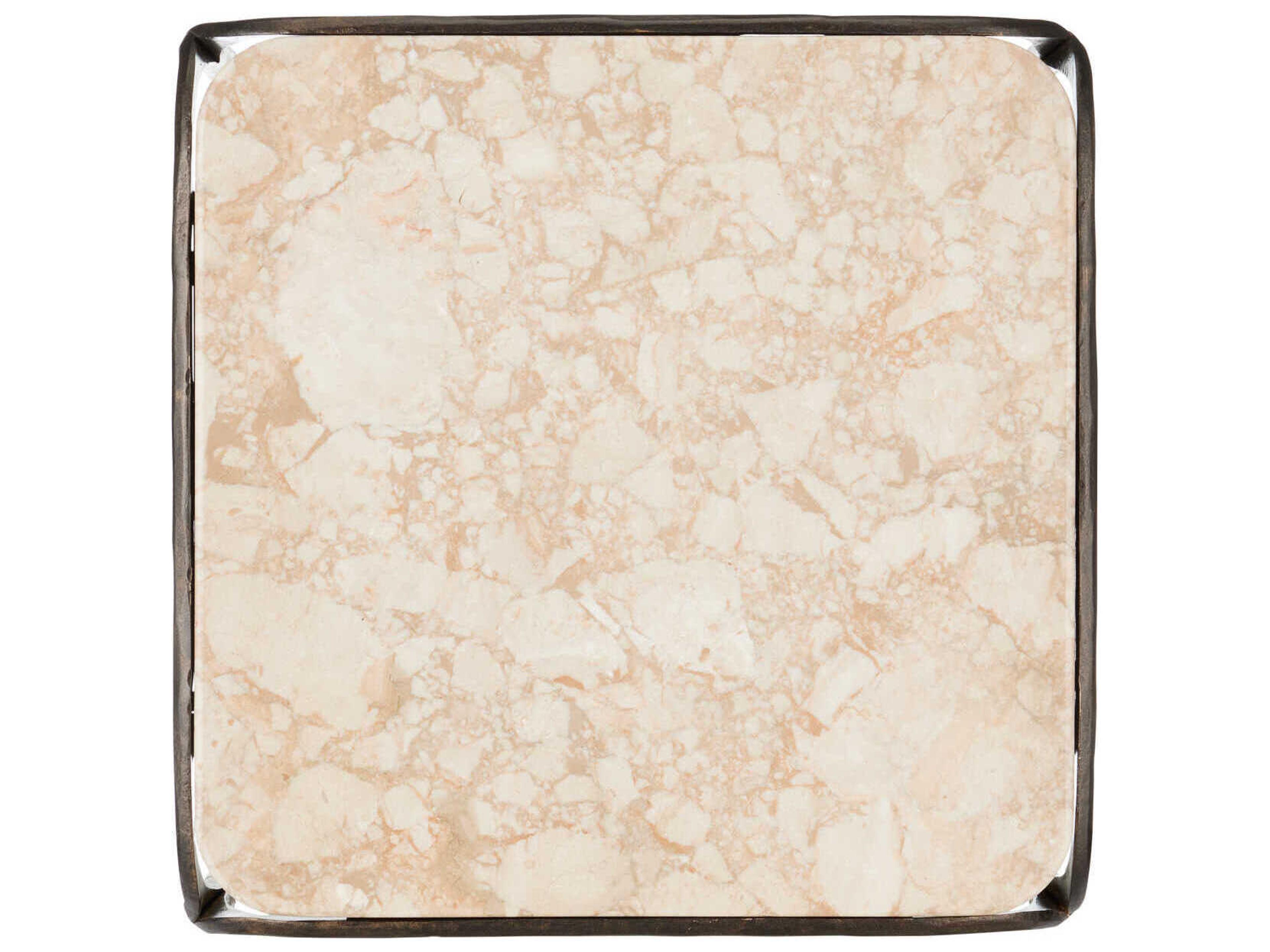 Currey & Company Crema Square Marble End Table