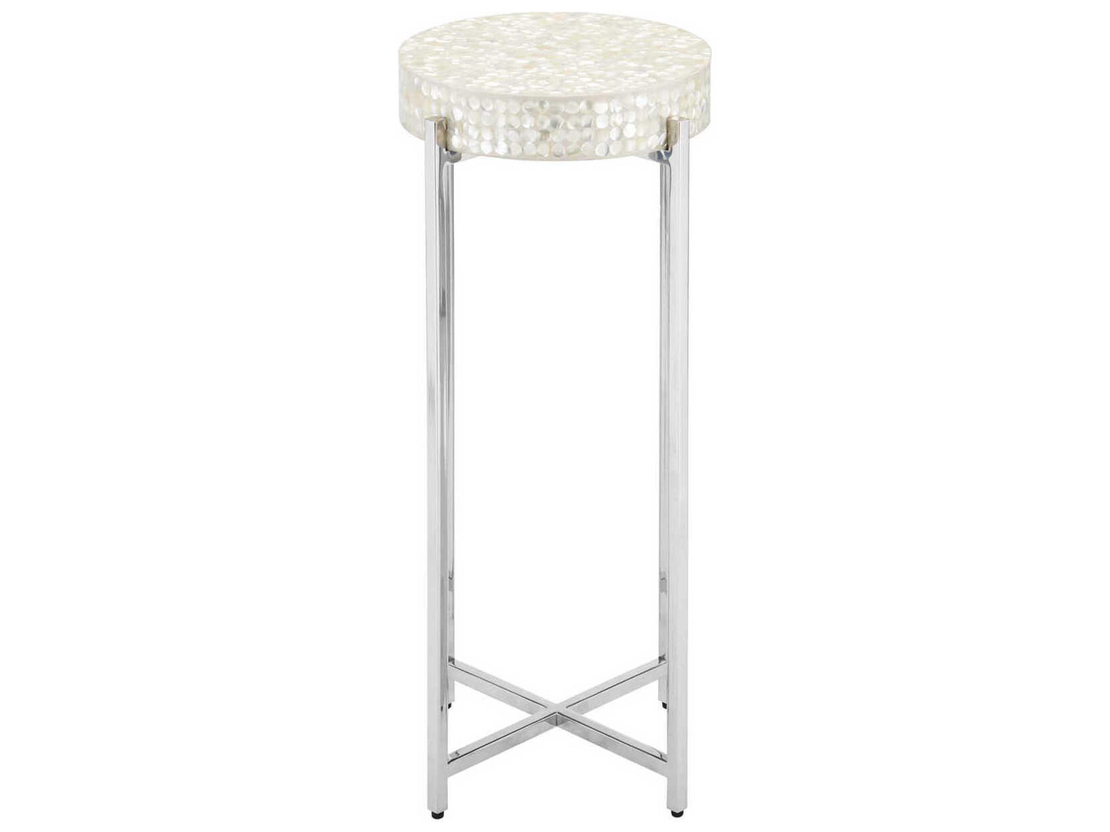 Currey & Company Gerri Dot Mother of Pearl End Table