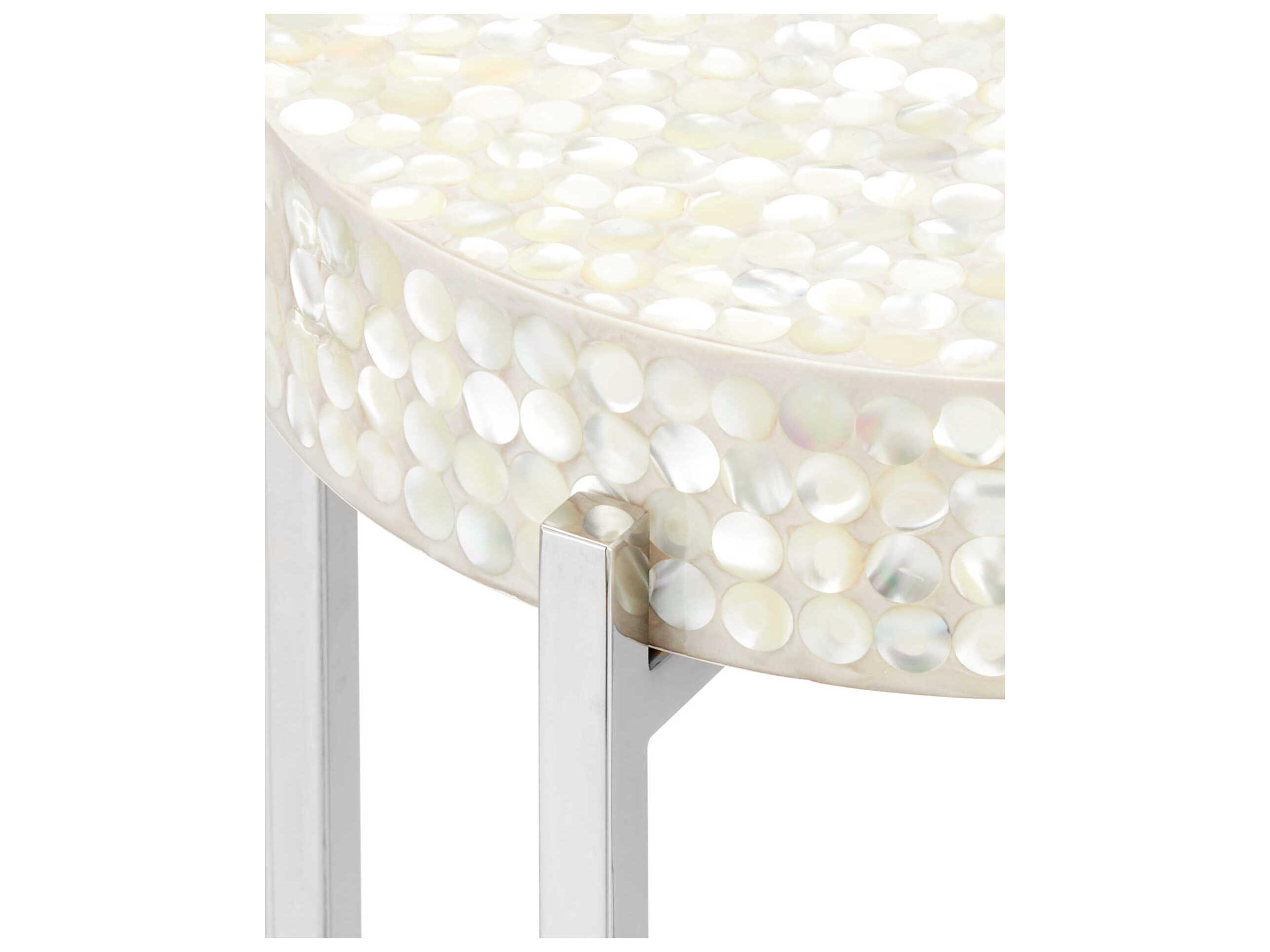 Currey & Company Gerri Dot Mother of Pearl End Table