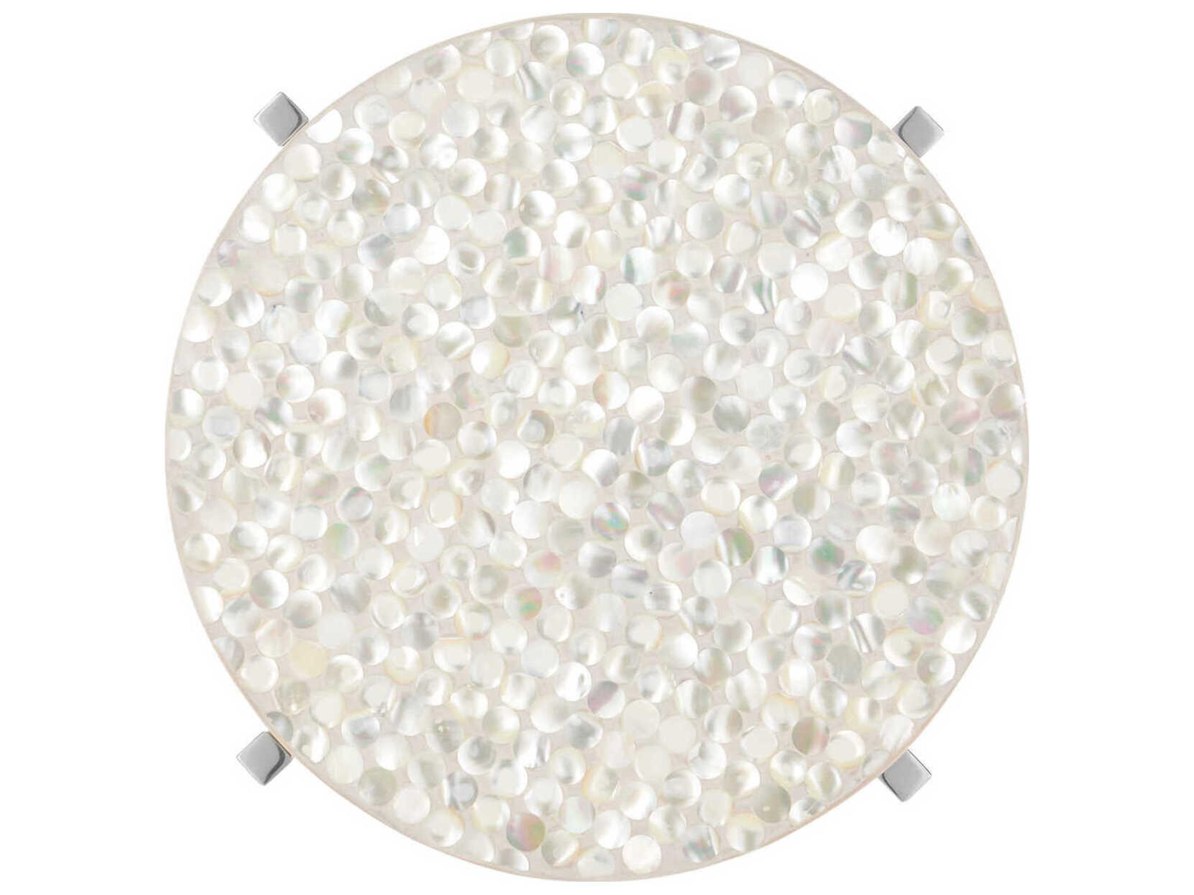 Currey & Company Gerri Dot Mother of Pearl End Table