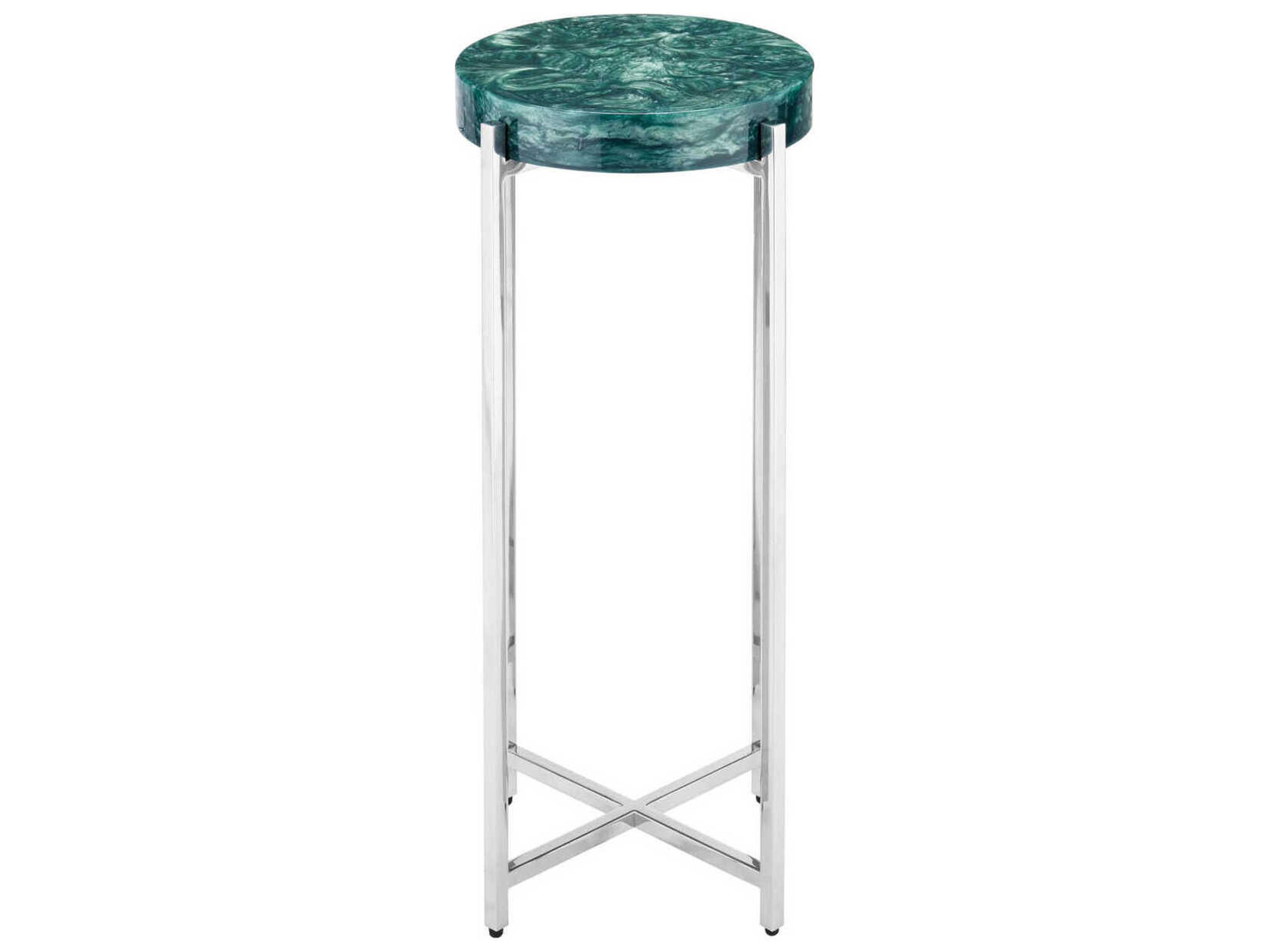 Currey & Company Rina Teal End Table