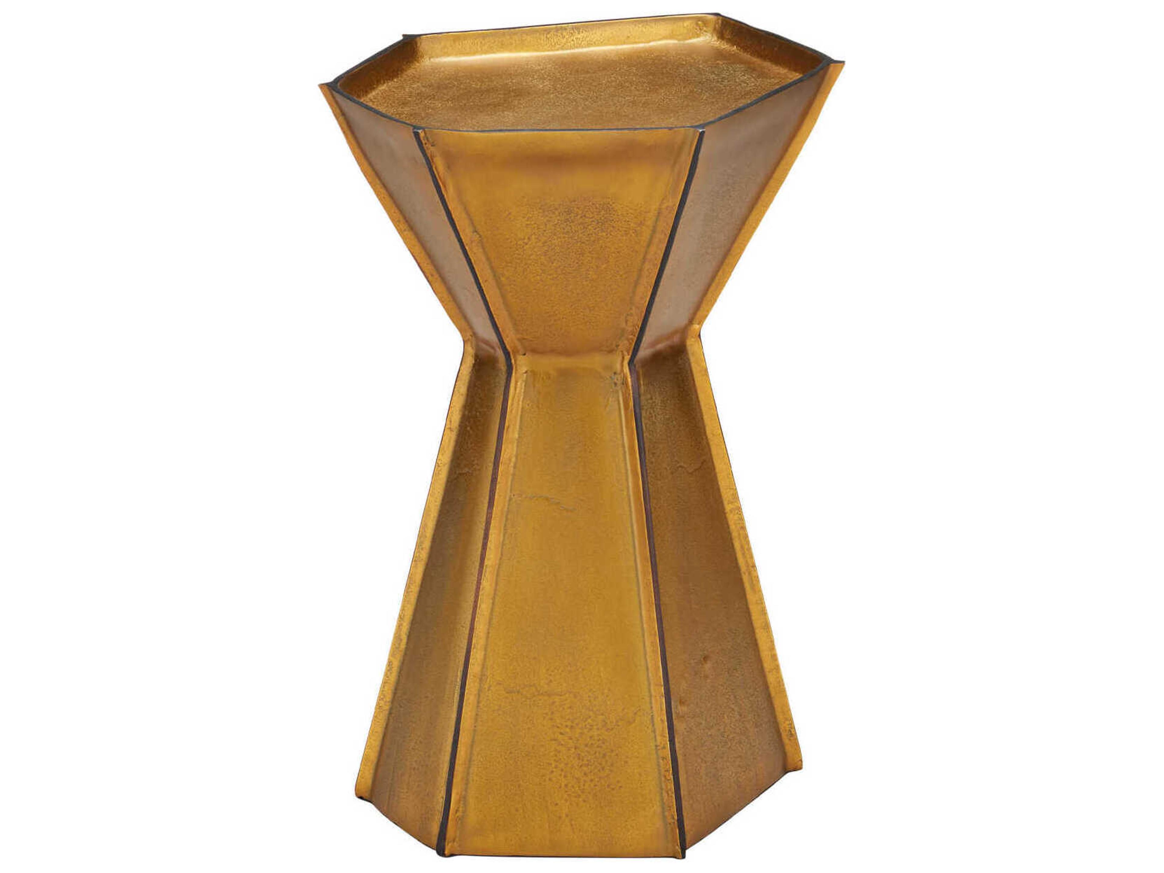 Currey & Company Merola Gold End Table