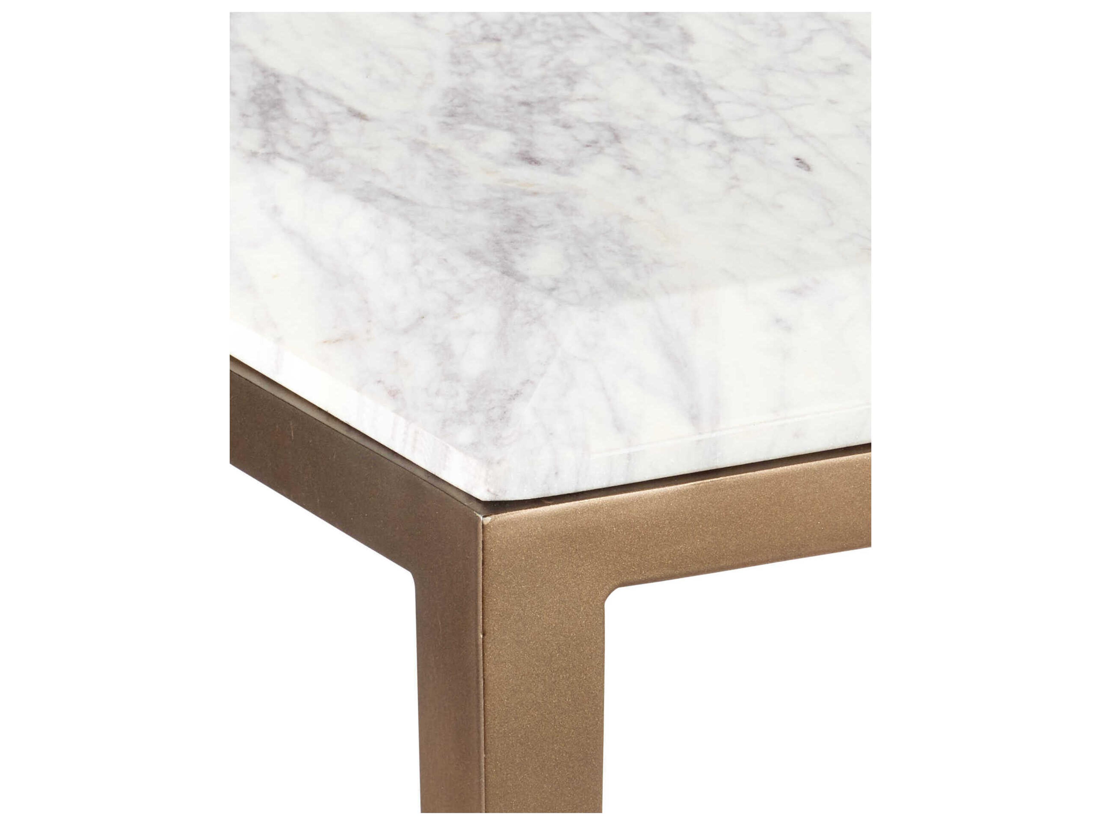 Currey & Company Oblique Marble End Table