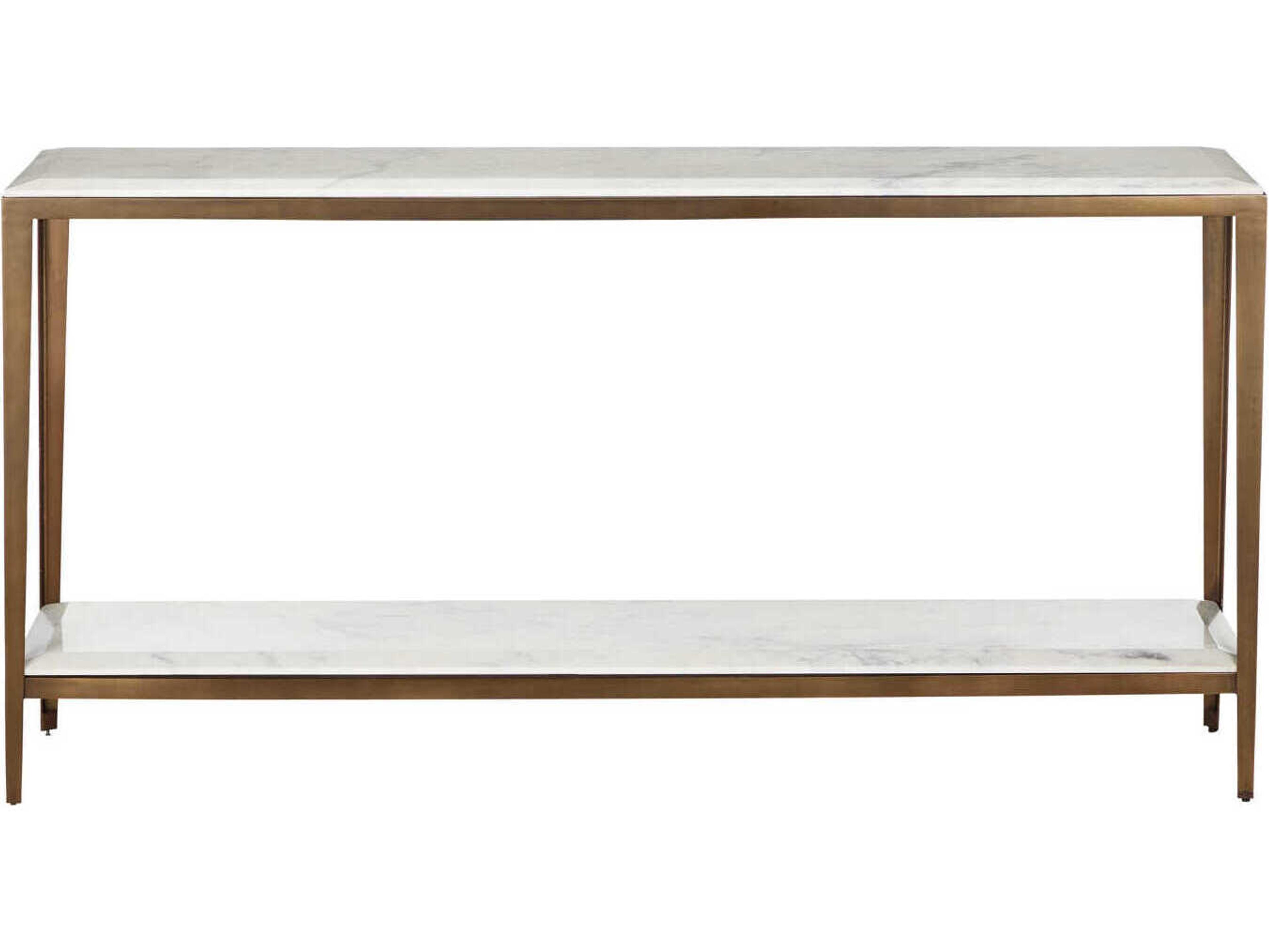 Currey & Company Oblique Marble Console Table