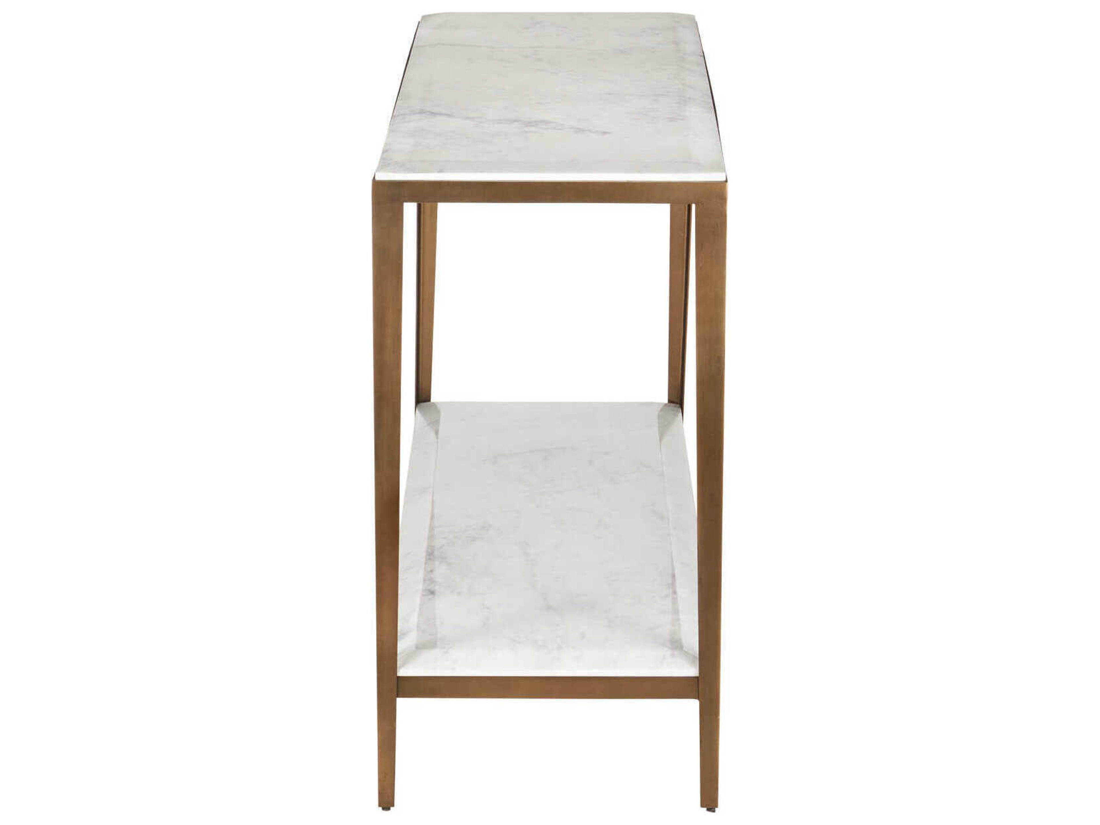 Currey & Company Oblique Marble Console Table