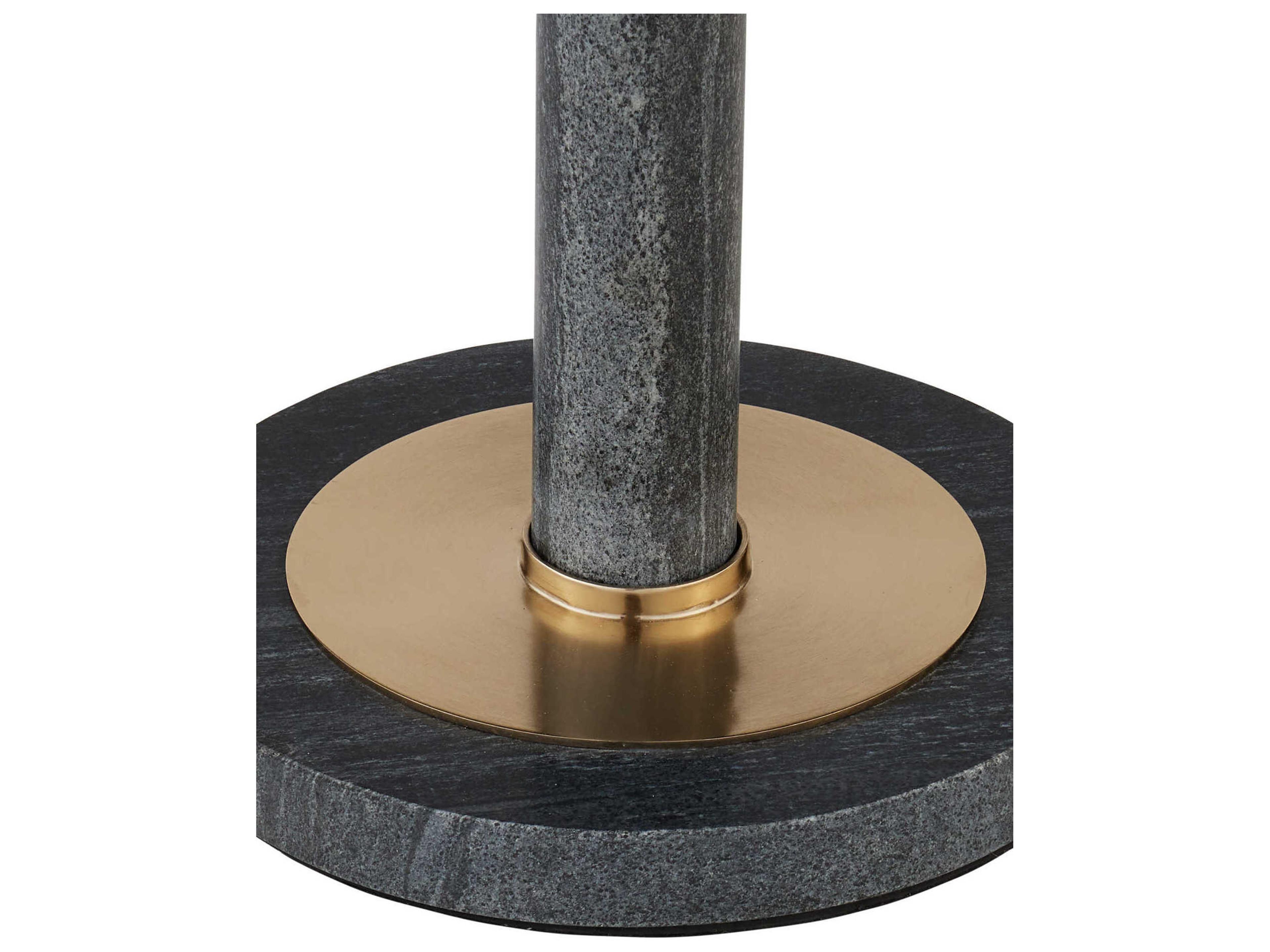 Currey & Company Miles Black Marble End Table