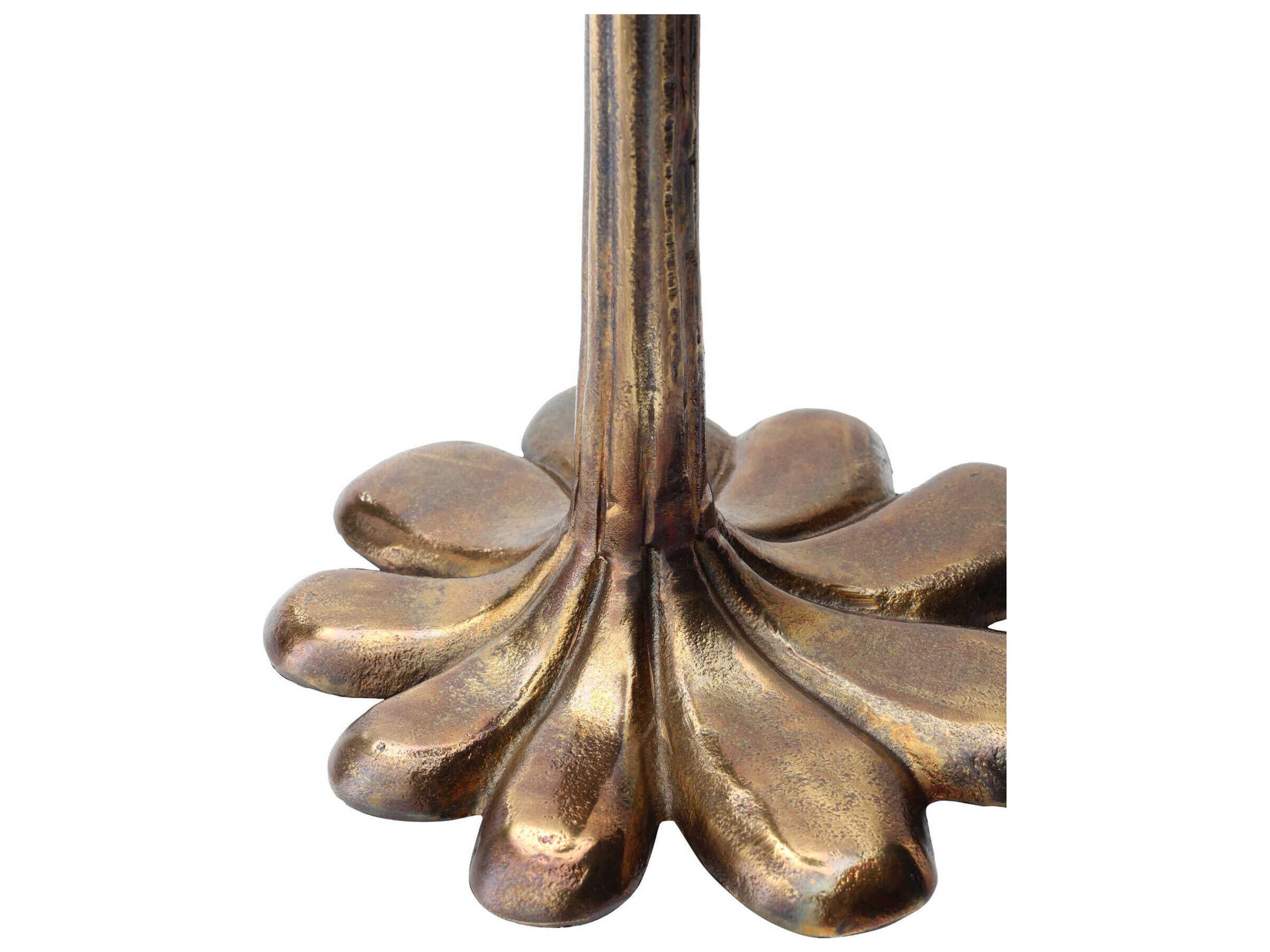 Currey & Company Schizzo Metal Oxidized Brass End Table