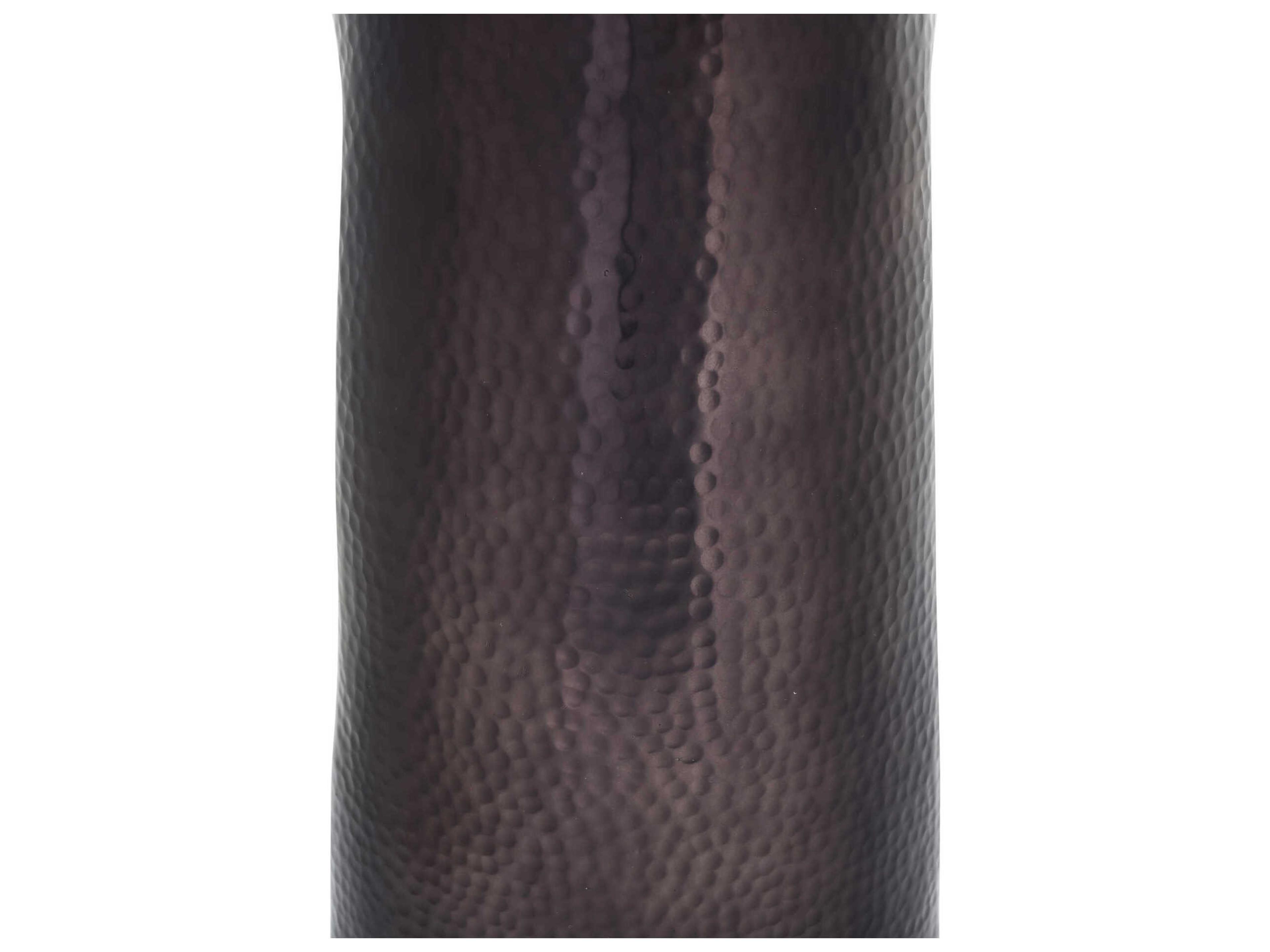 Currey & Company Pince Round Metal Black Nickel Antique Brass End Table