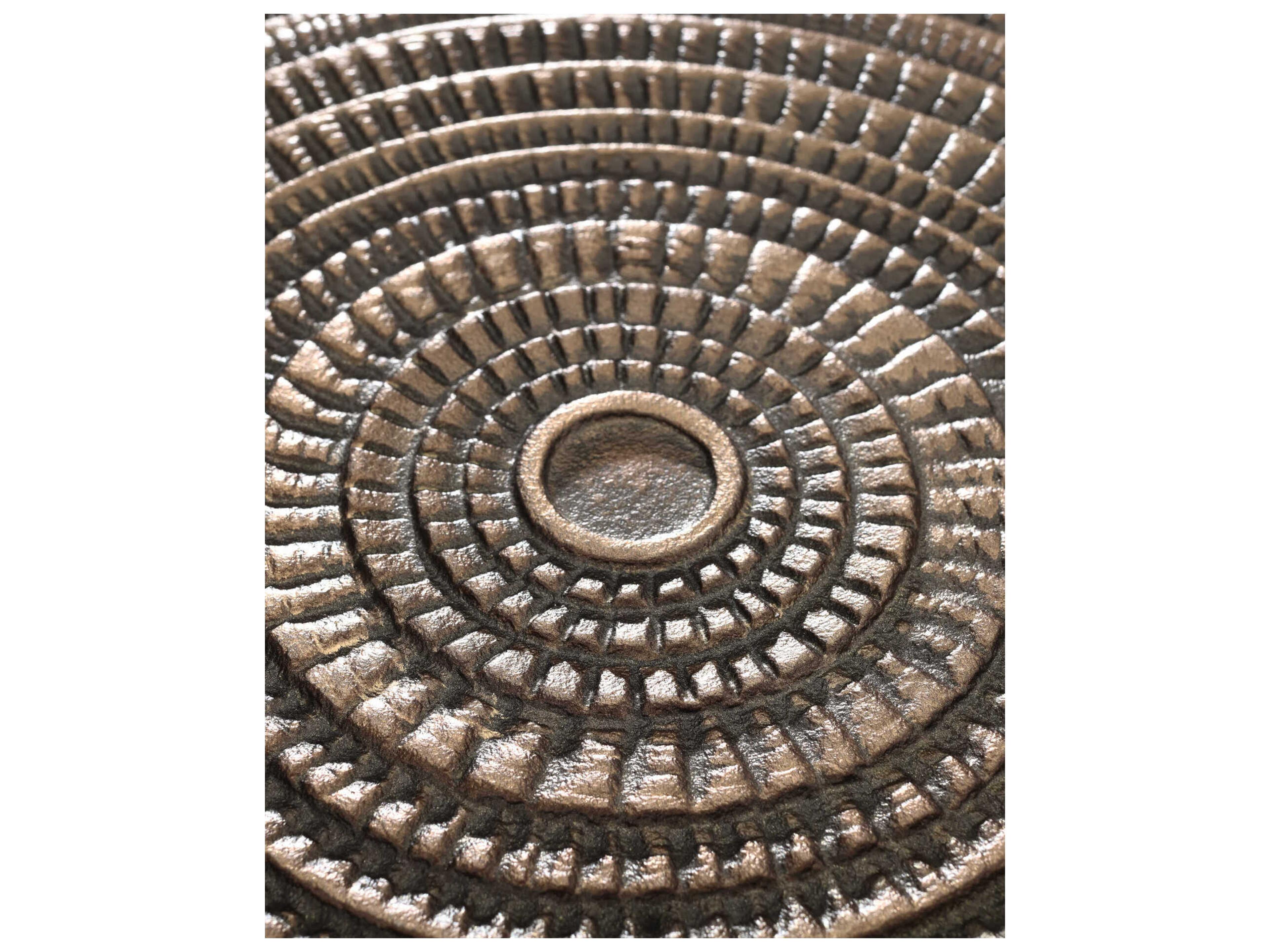 Currey & Company Unity Round Metal Antique Bronze Dark End Table