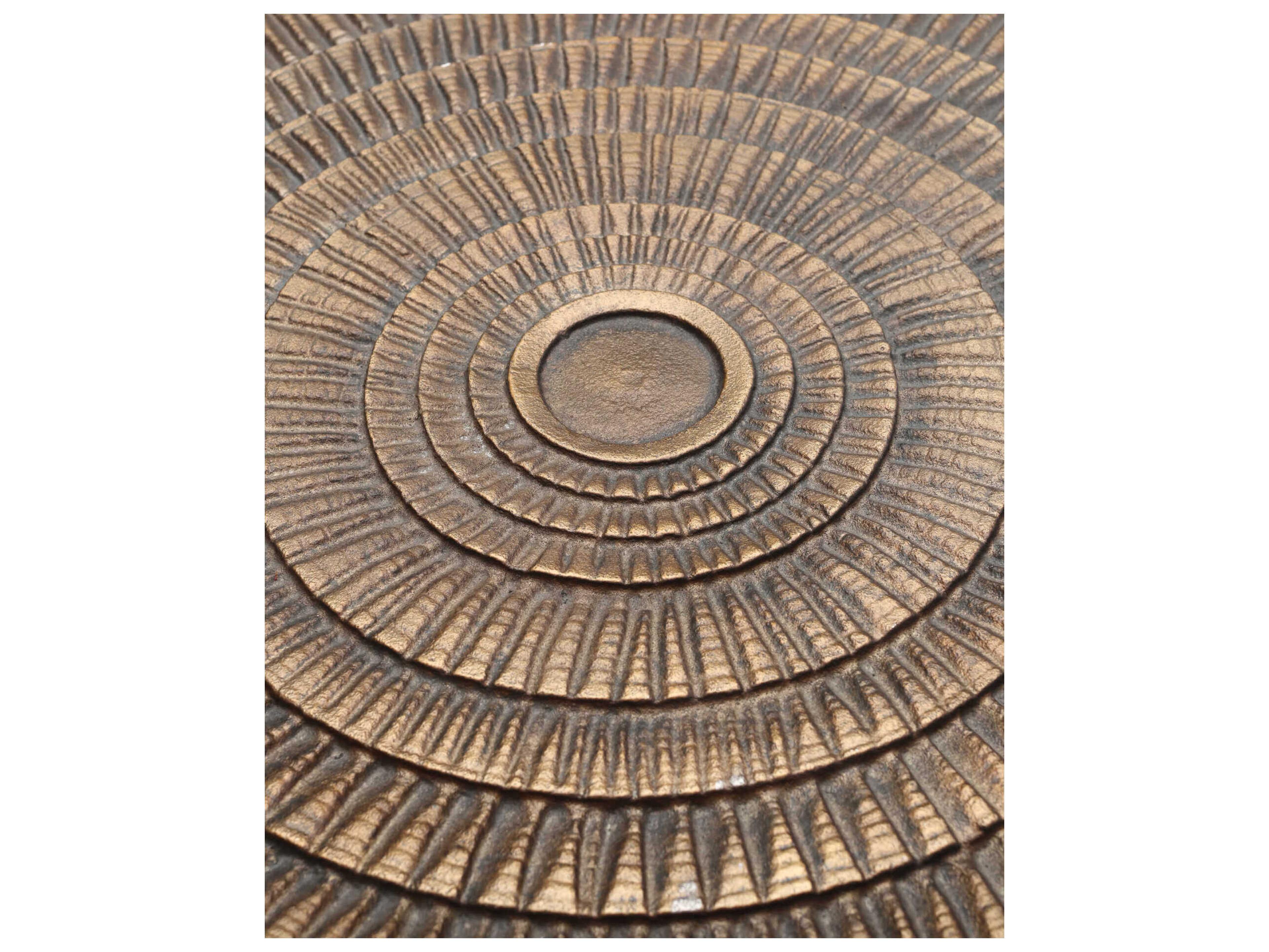 Currey & Company Unity Round Metal Antique Bronze Dark Coffee Table