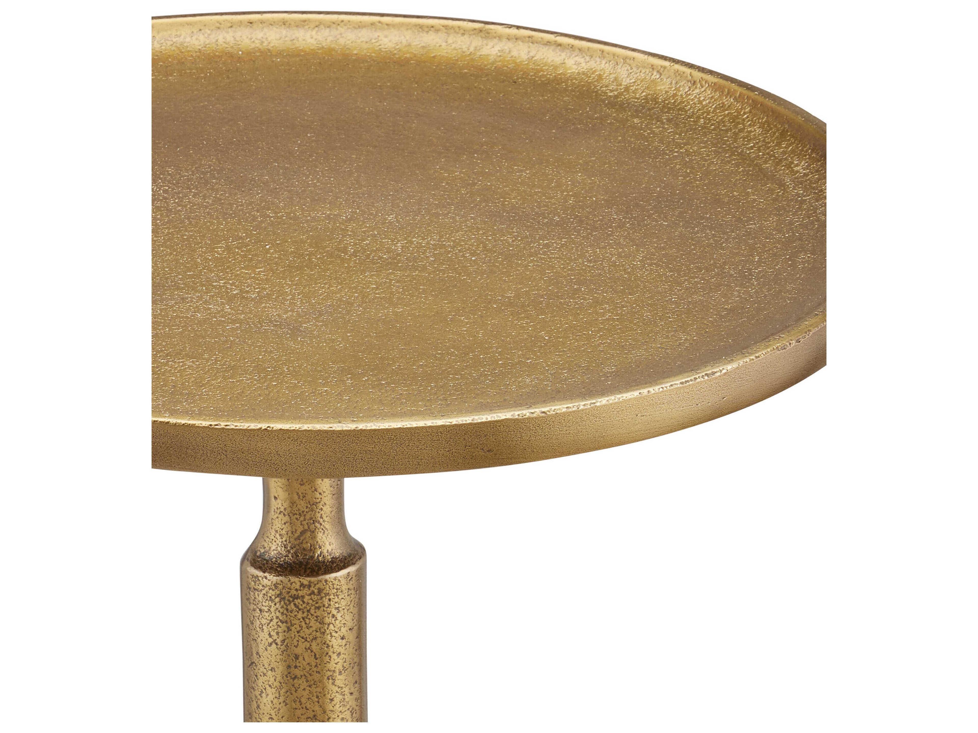 urrey & Company Pascal Round Metal Console Table