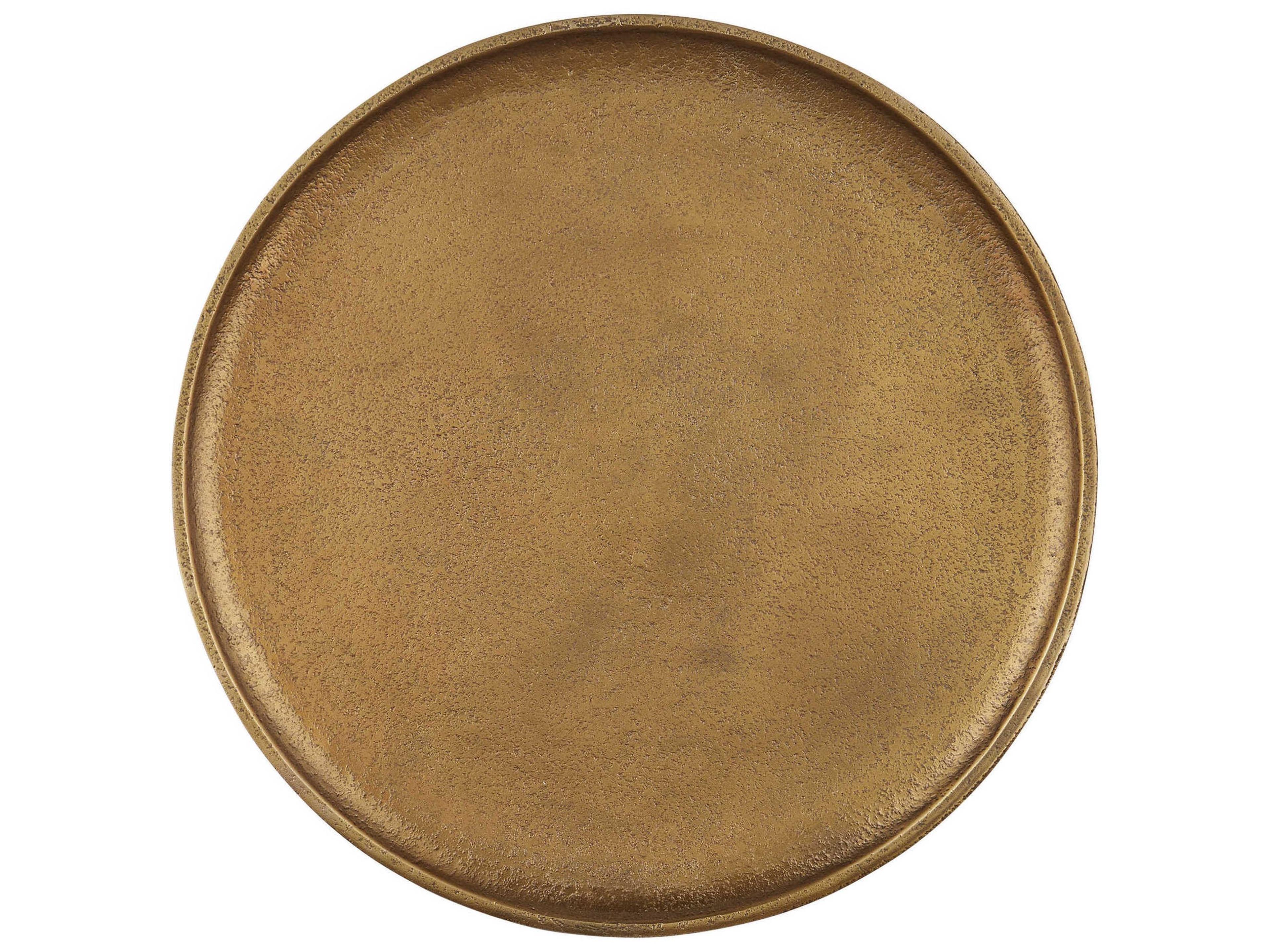 urrey & Company Pascal Round Metal Console Table