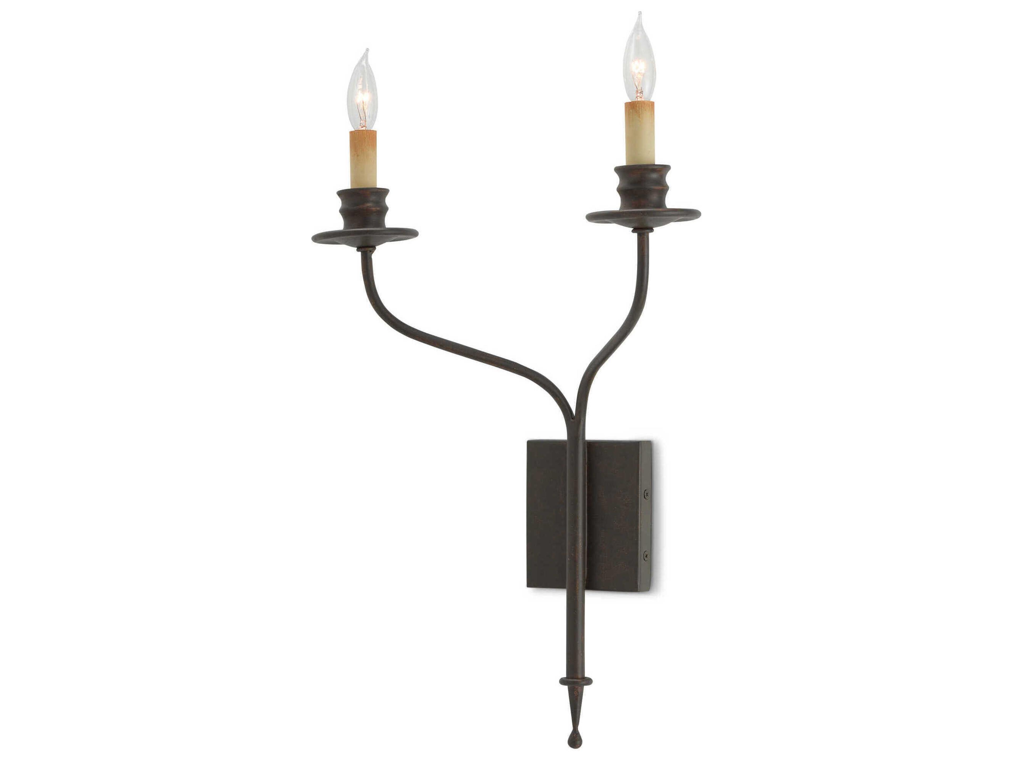 Currey & Company Highlight Bronze Gold Wall Sconce