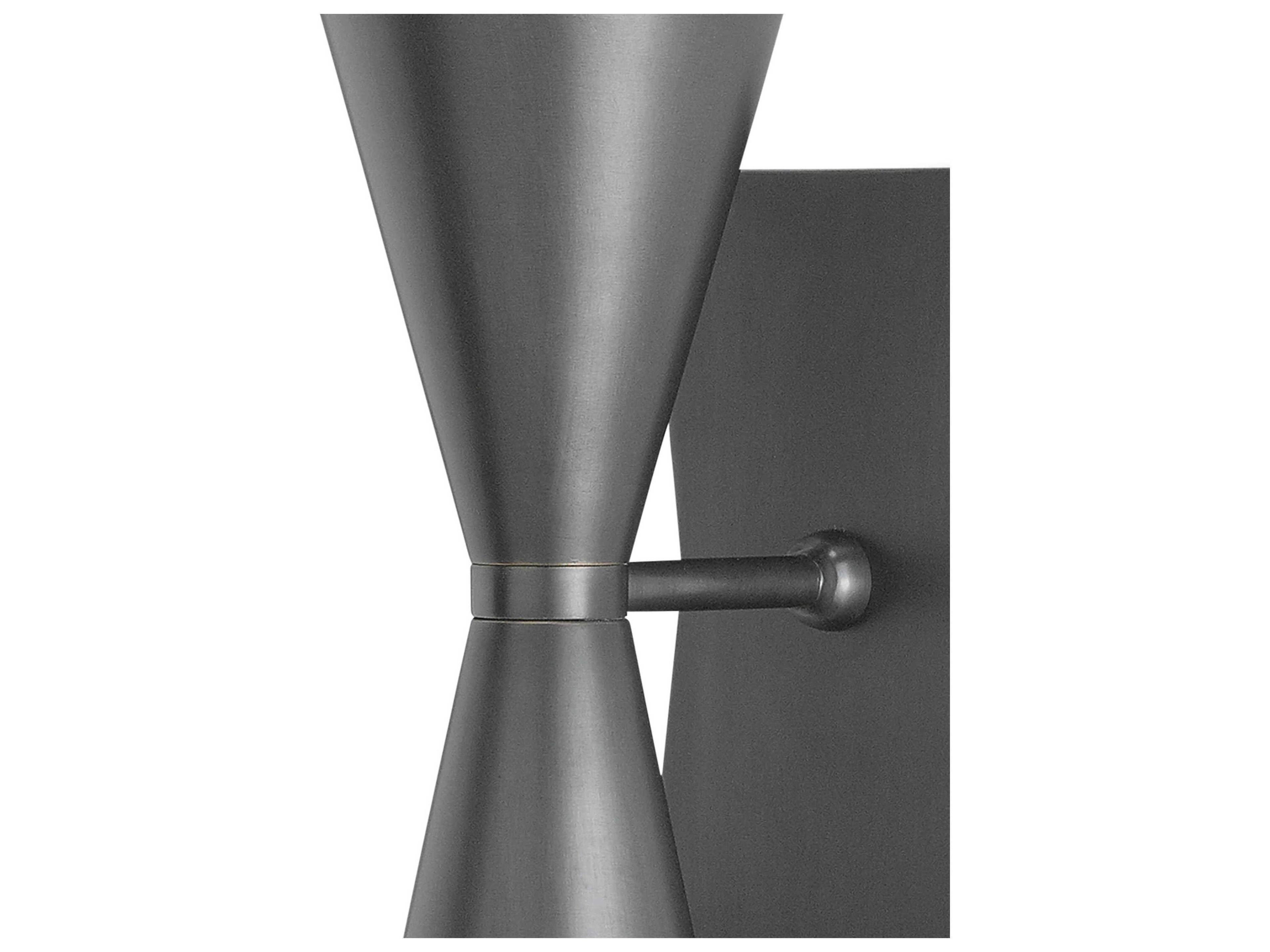Currey & Company Gino Dark Gray White Interior Wall Sconce