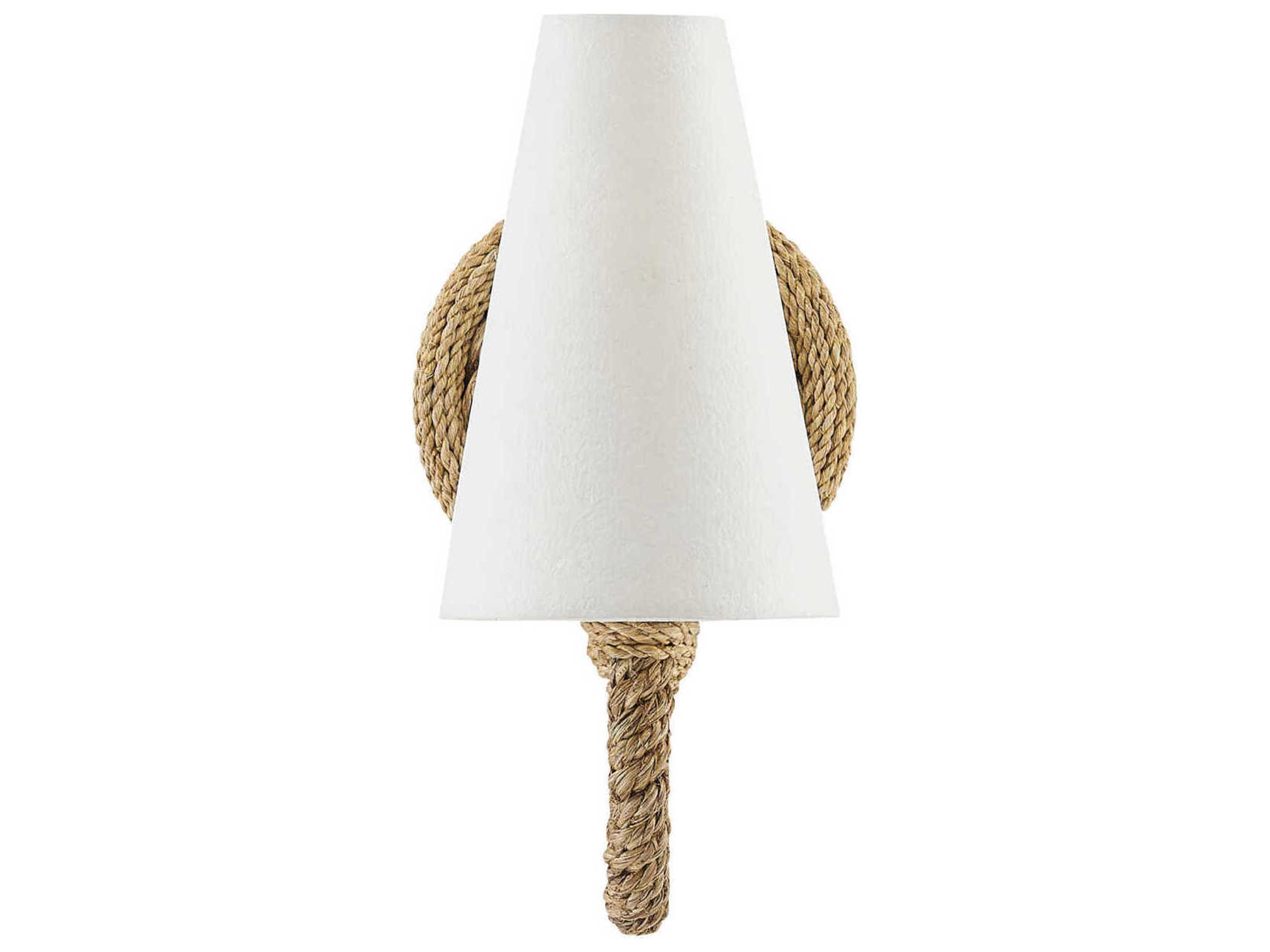 Currey & Company Wallis 1-Light Natural Brown Wall Sconce