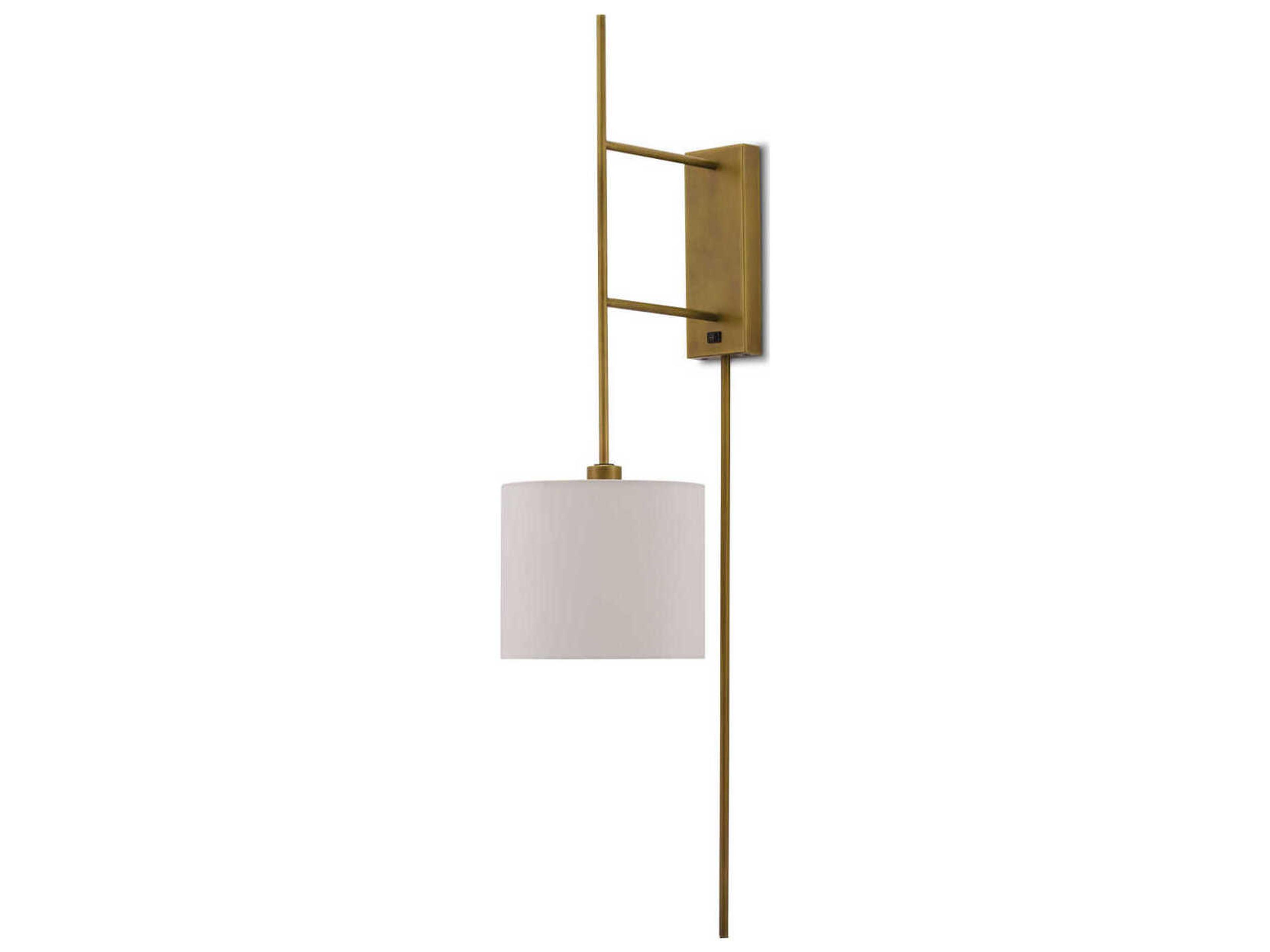 Currey & Company Savill 1-Light Antique Brass Wall Sconce