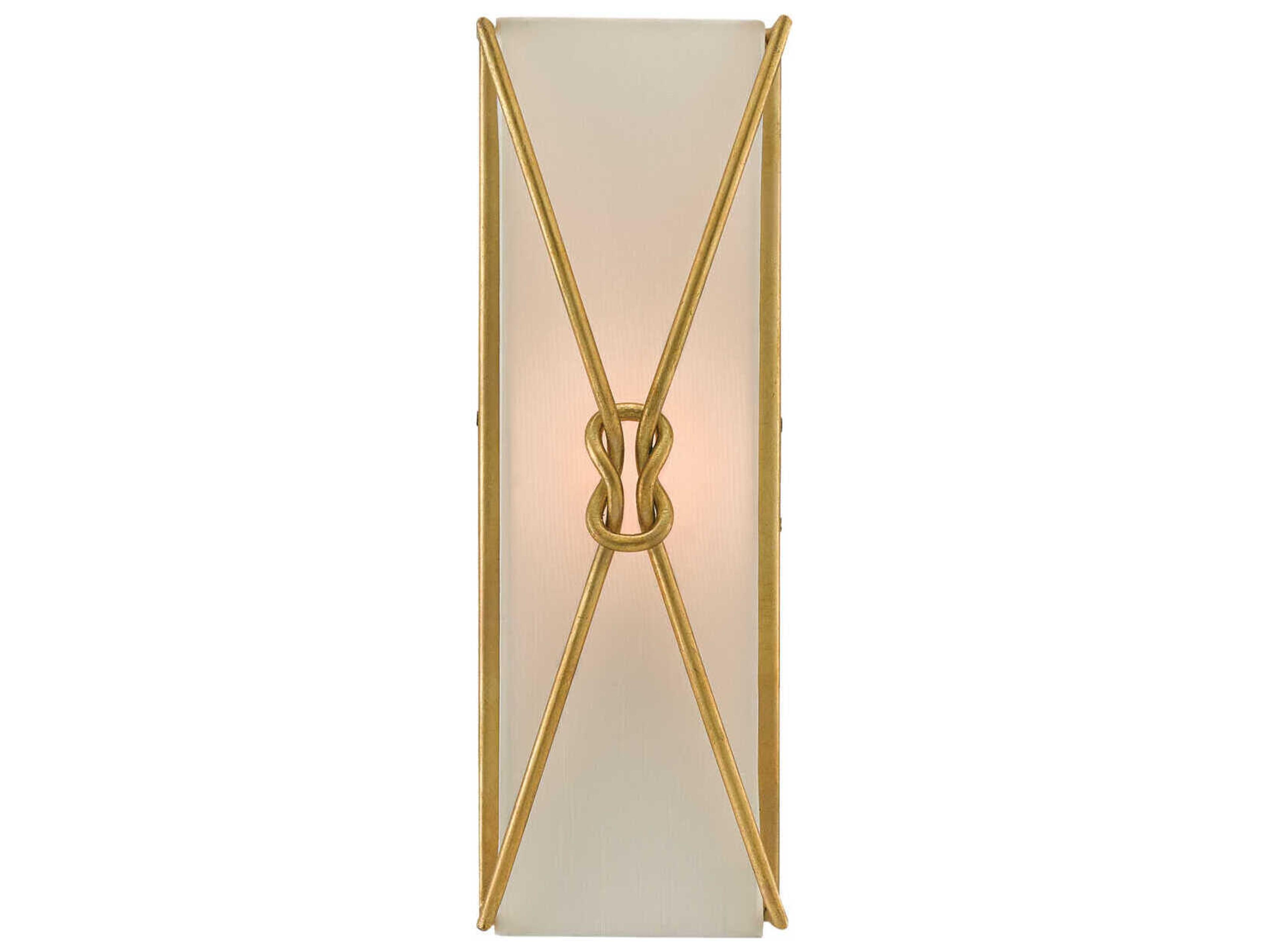 Currey & Company Ariadne 1-Light Contemporary Gold Leaf Glass Wall Sconce