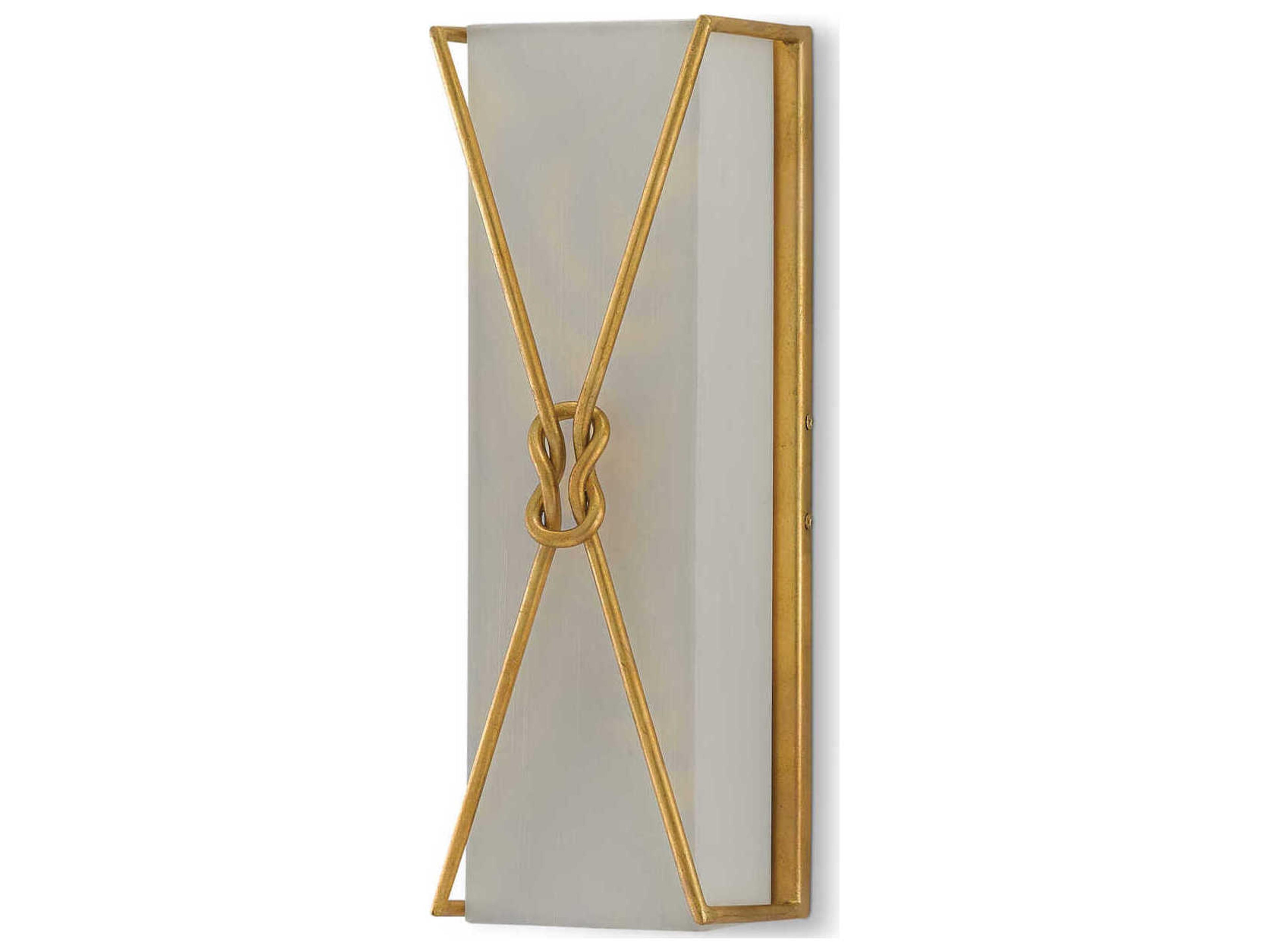 Currey & Company Ariadne 1-Light Contemporary Gold Leaf Glass Wall Sconce