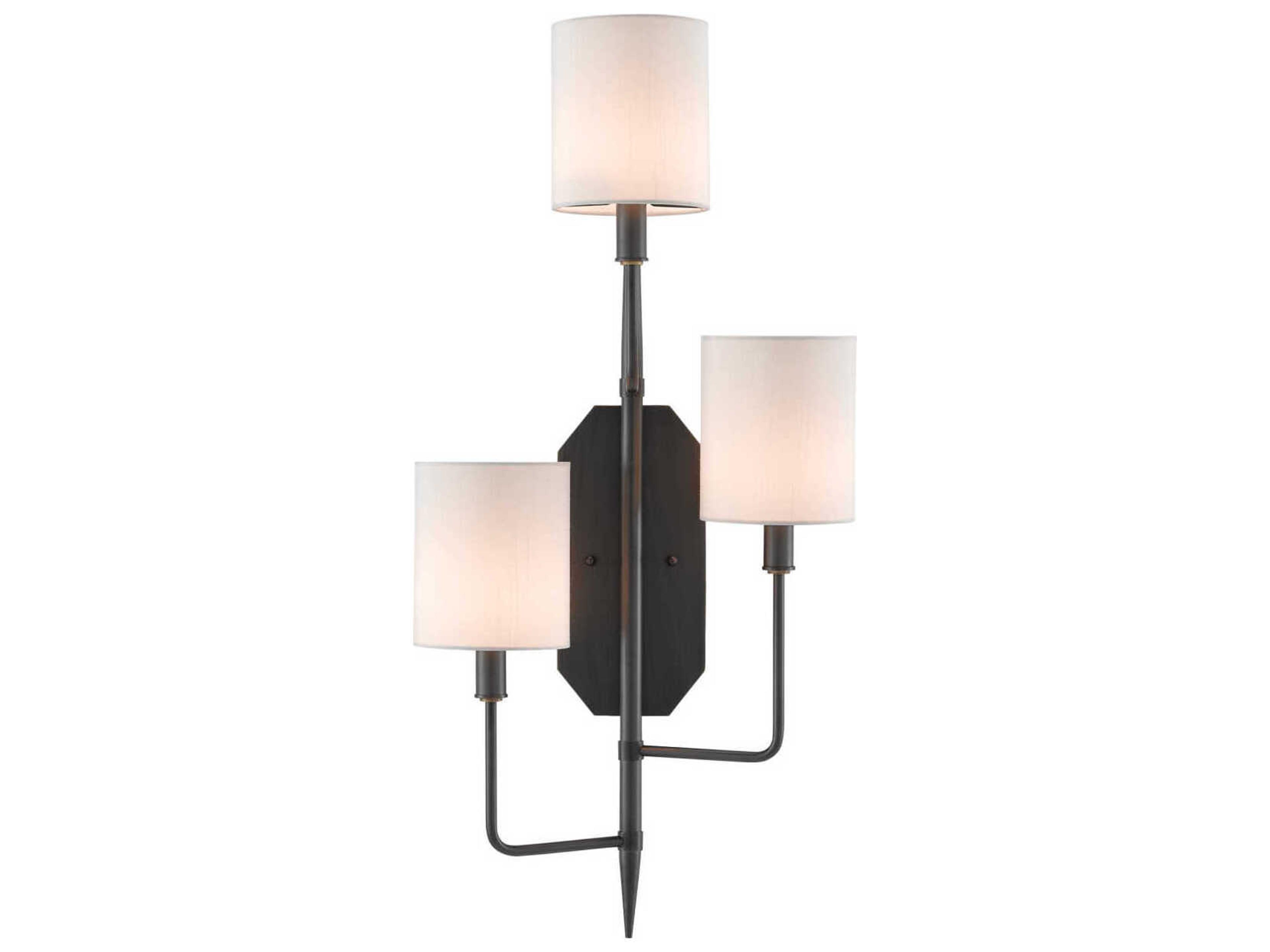 Currey & Company Knowsley 3-Light Oil Rubbed Bronze Wall Sconce
