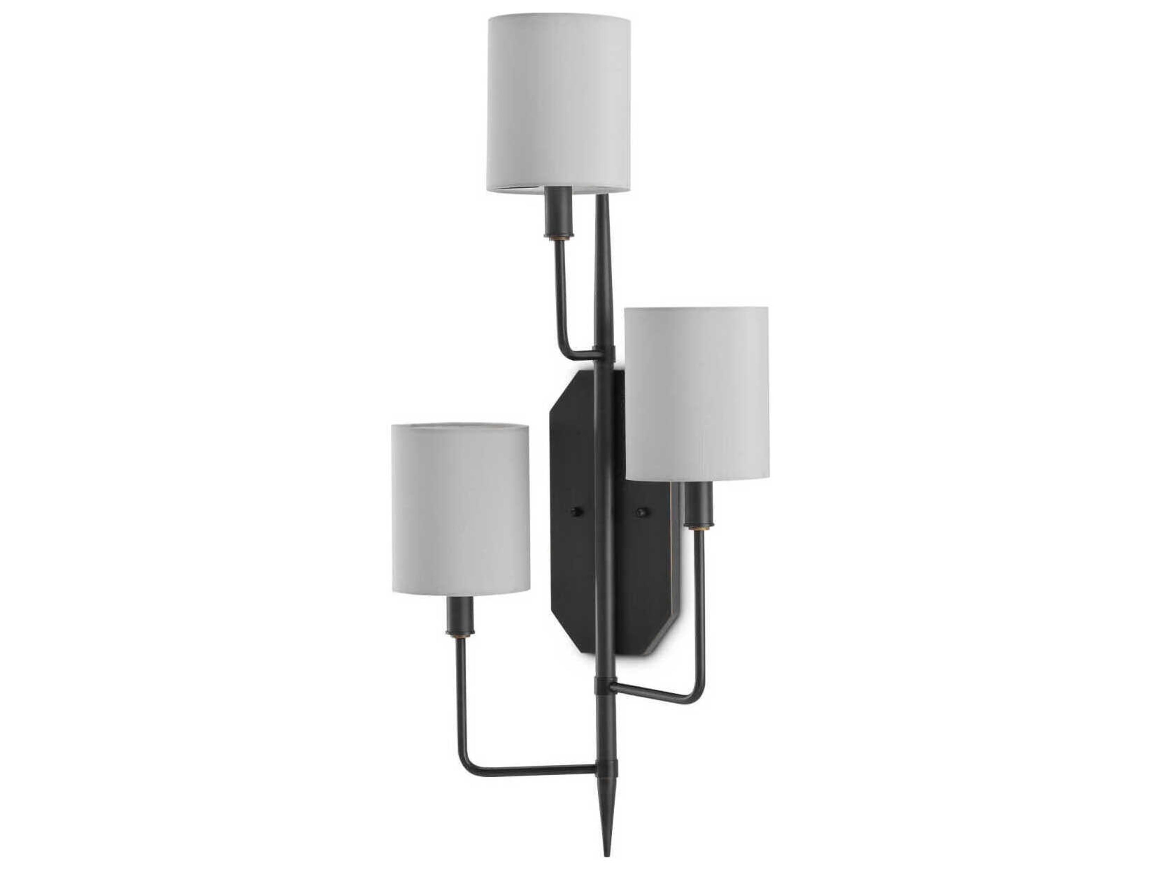 Currey & Company Knowsley 3-Light Oil Rubbed Bronze Wall Sconce