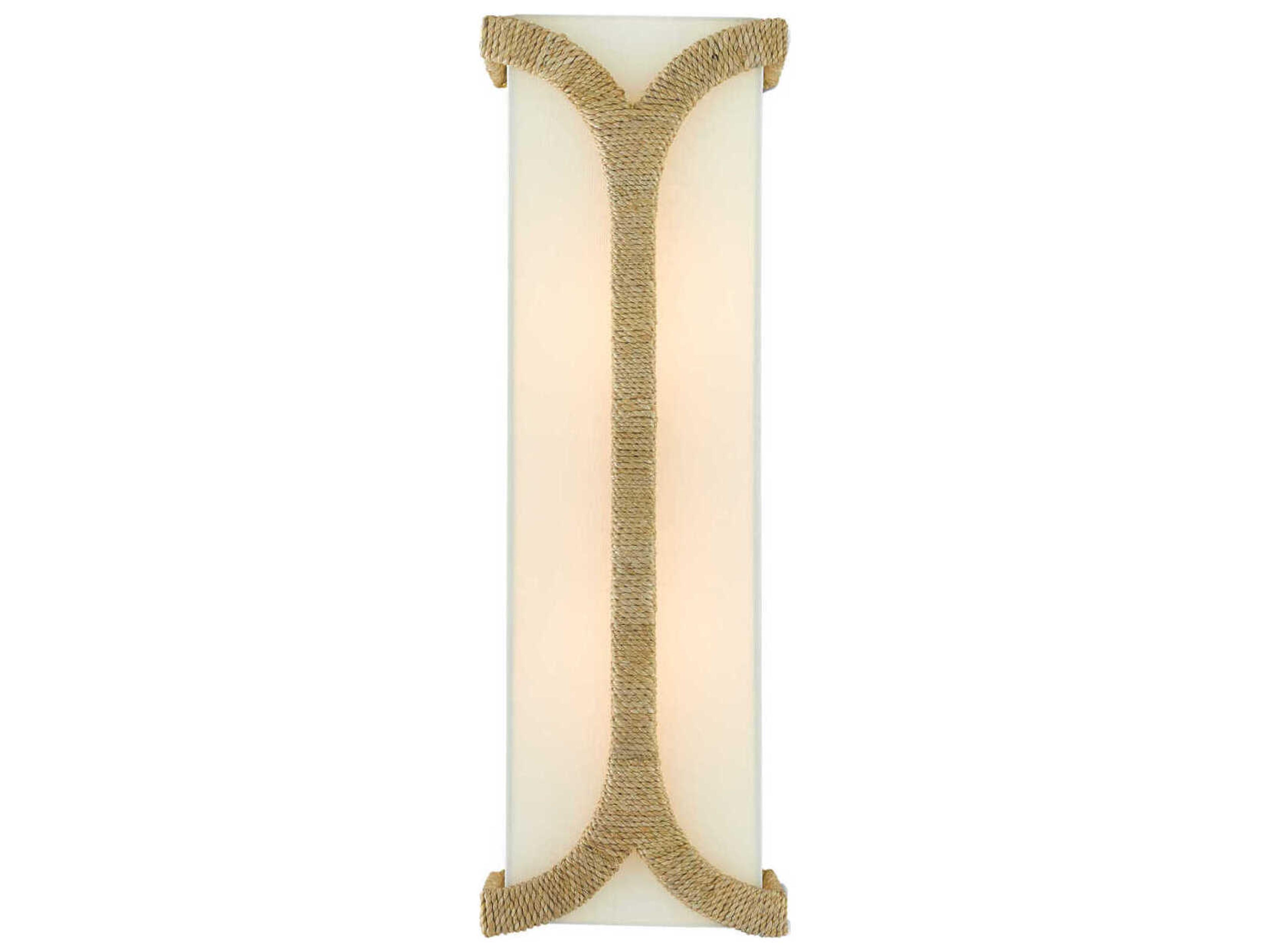 Currey & Company Carthay 2-Light Natural Dark Contemporary Gold Leaf Brown Wall Sconce