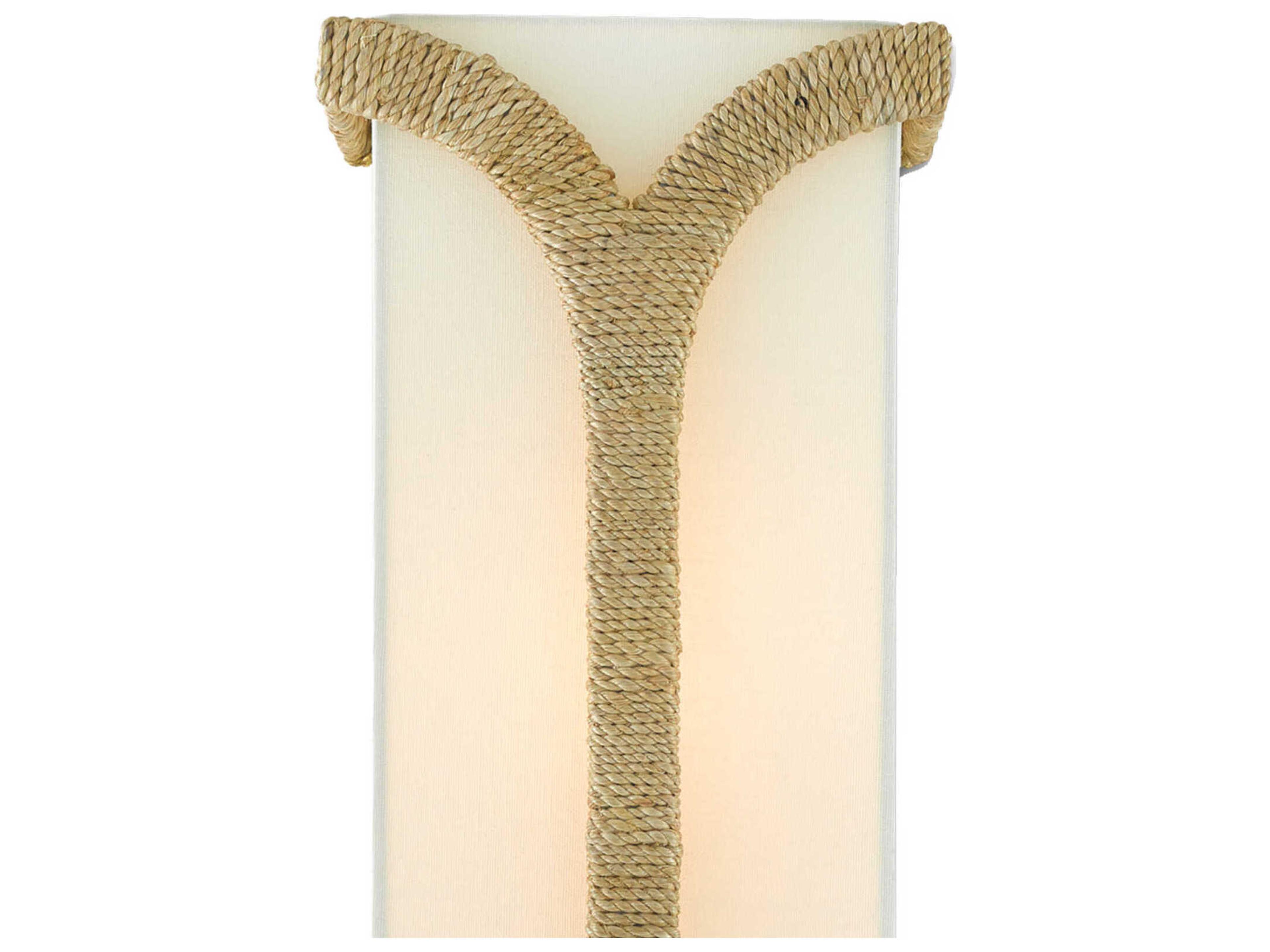 Currey & Company Carthay 2-Light Natural Dark Contemporary Gold Leaf Brown Wall Sconce