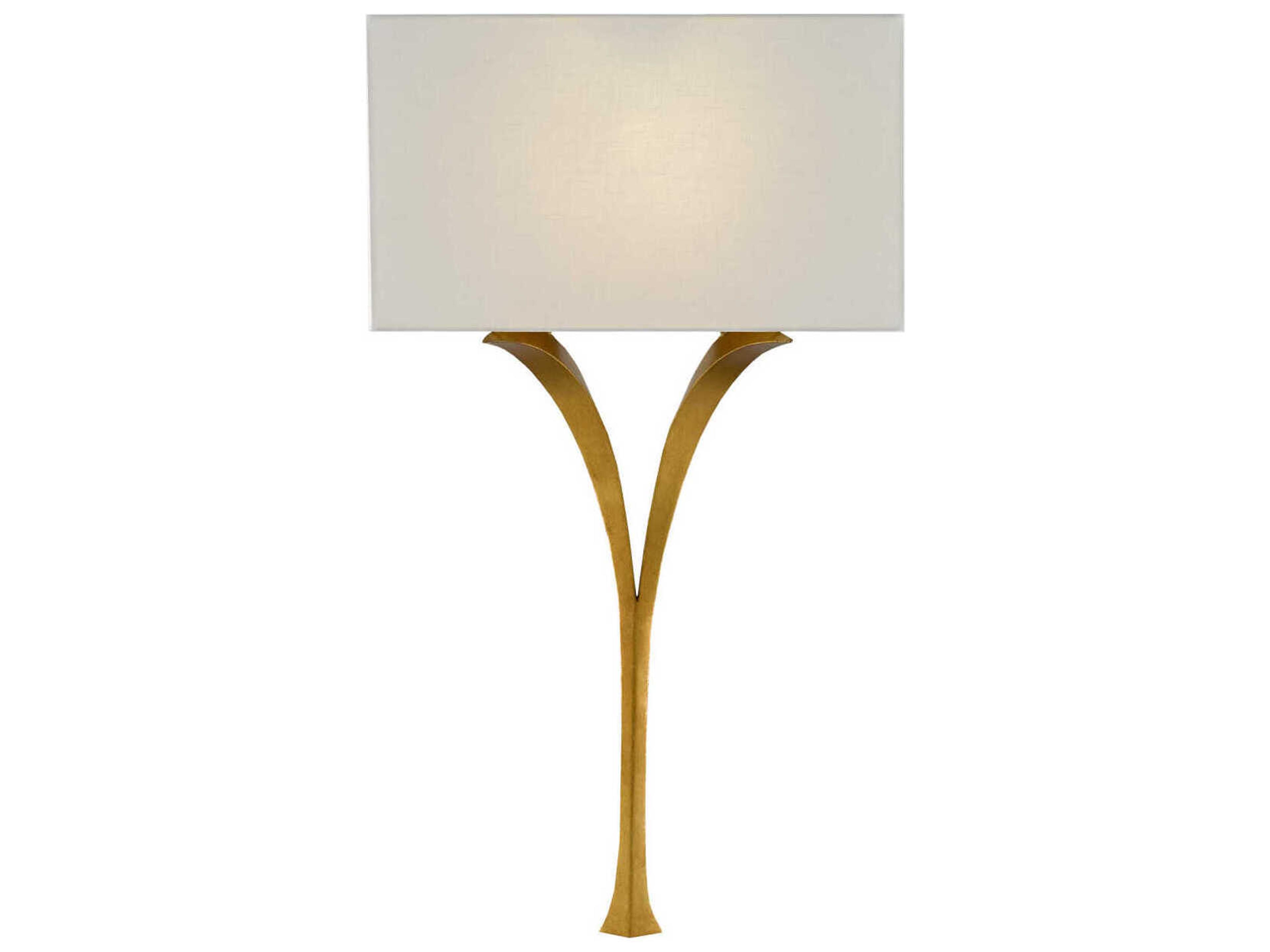 Currey & Company Choisy 1-Light Antique Gold Leaf LED Wall Sconce