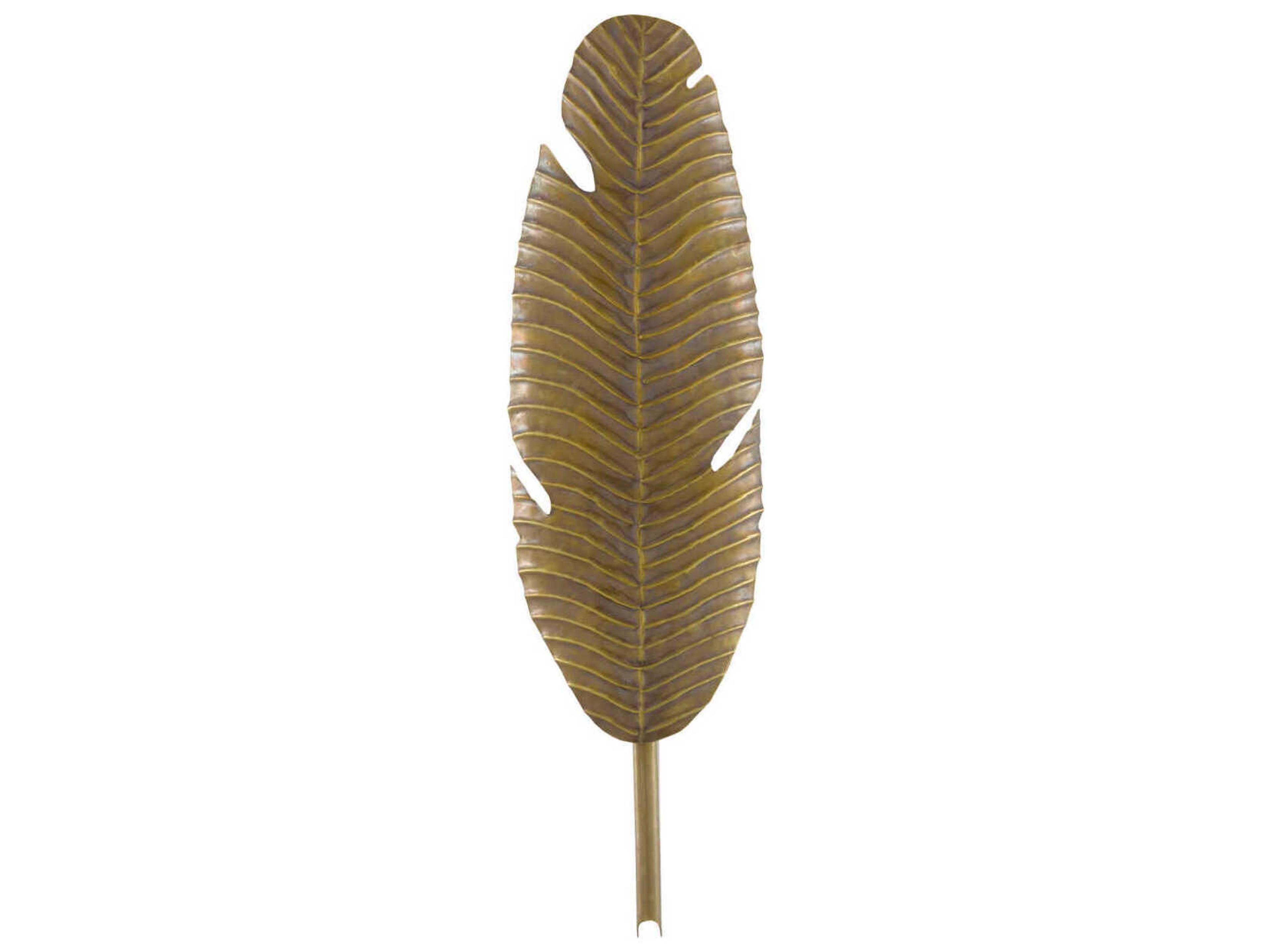 Tropical 1-Light Vintage Brass Wall Sconce