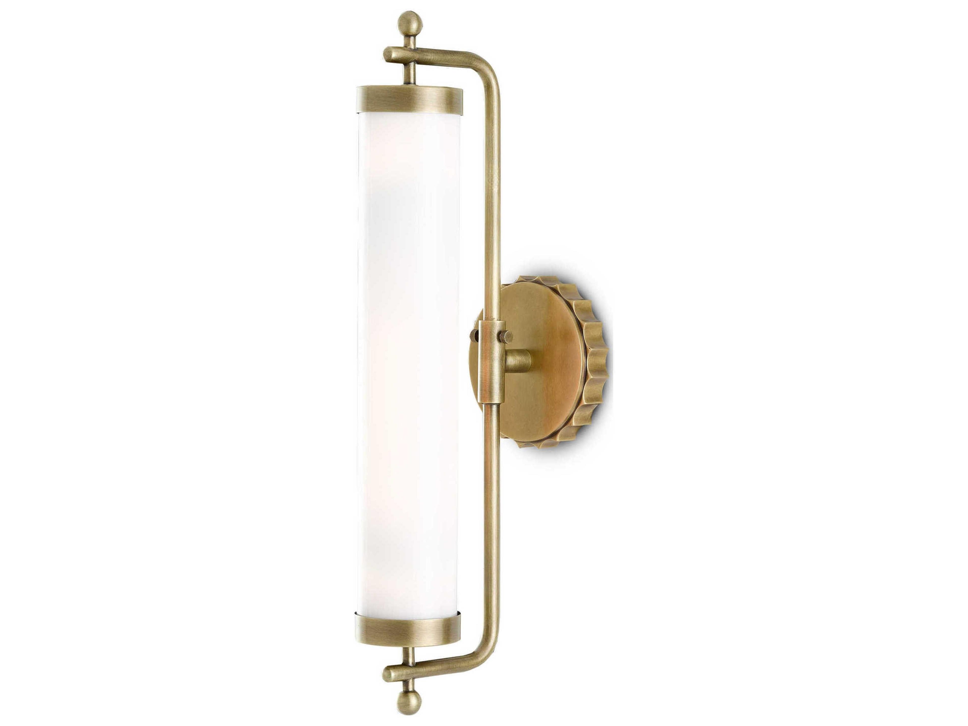 Latimer 1-Light Antique Brass Glass Wall Sconce