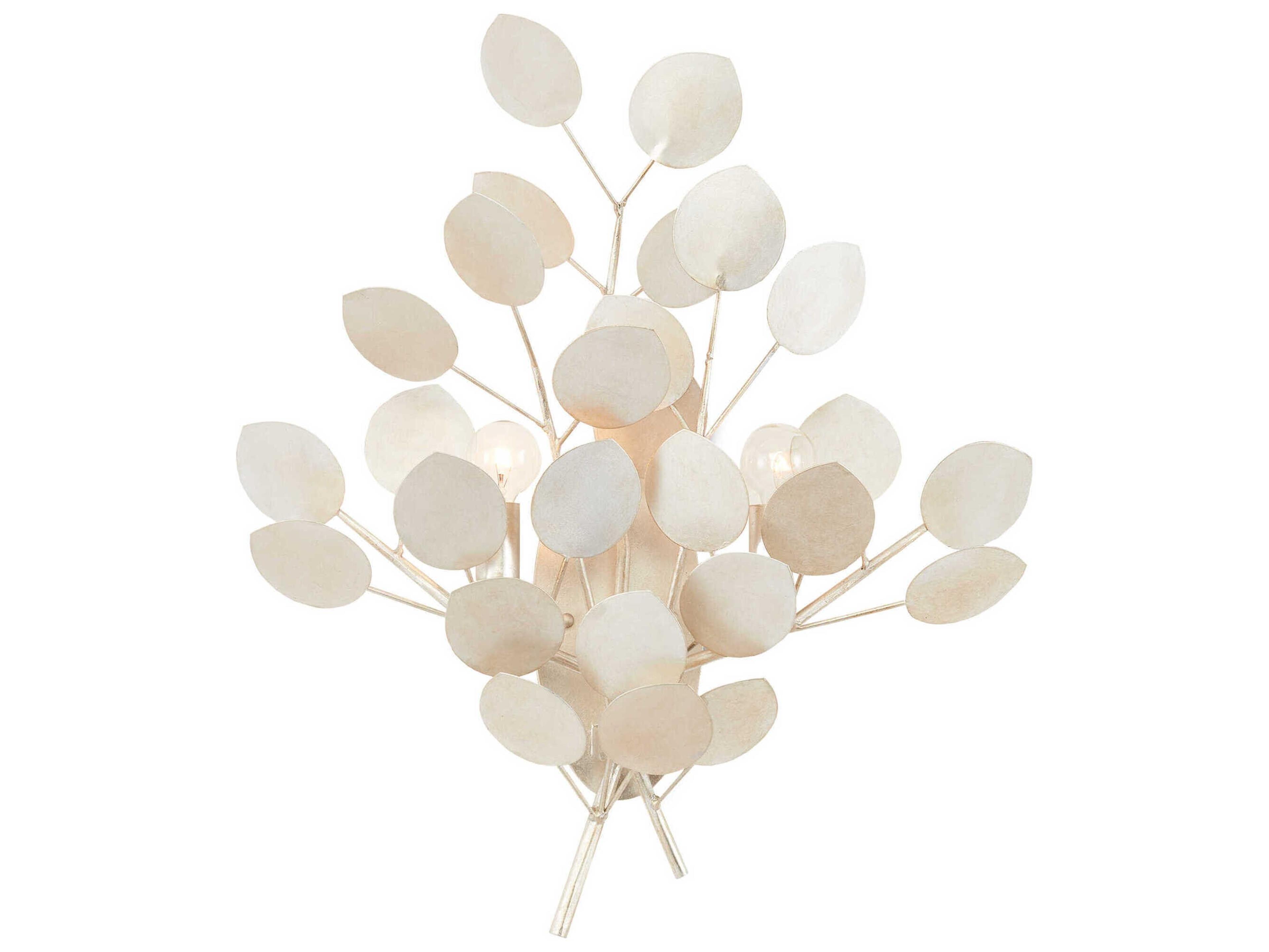 Lunaria Wall Sconce in Contemporary Silver Leaf
