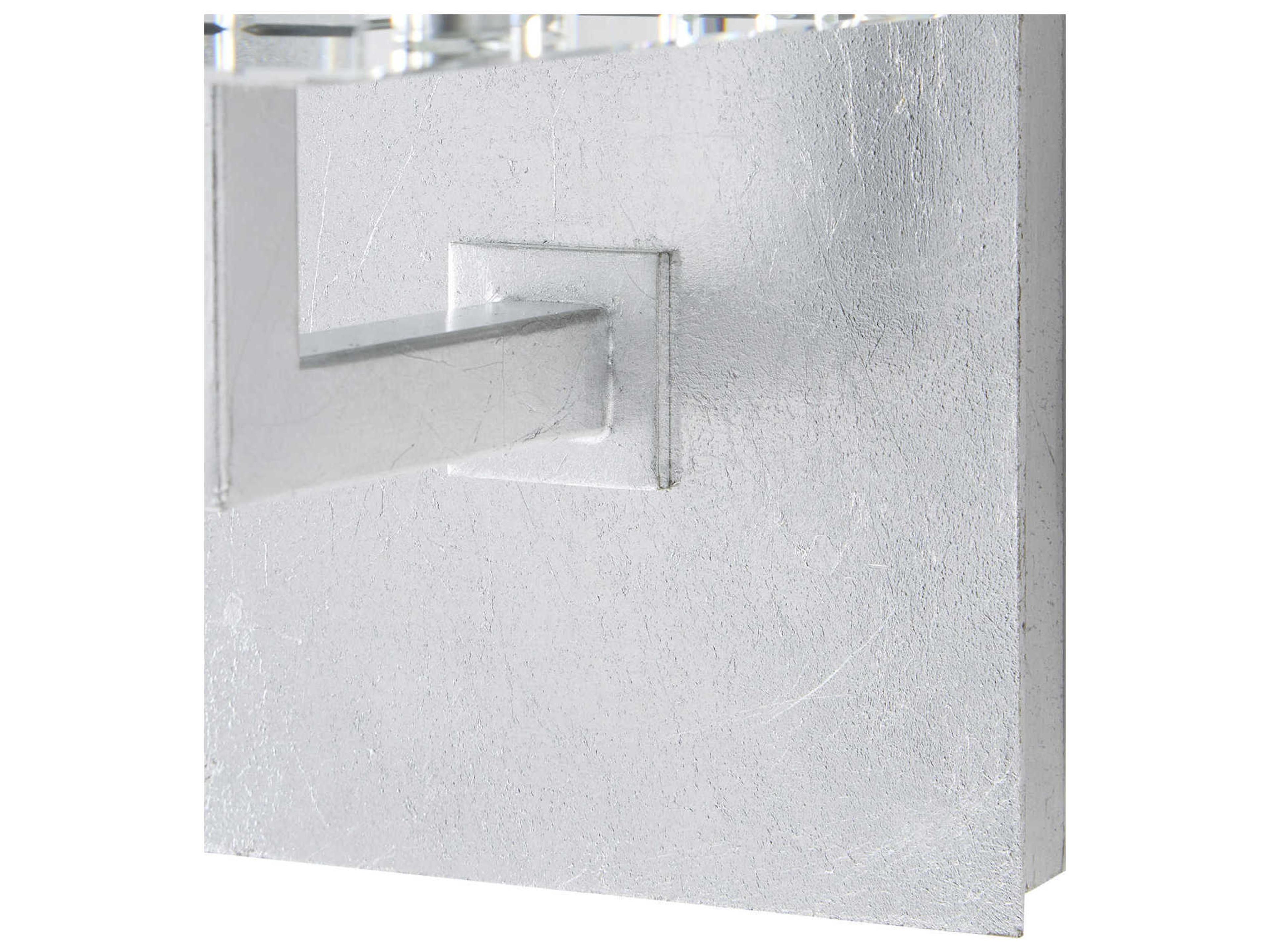 Currey & Company Valerio 1-Light Silver Leaf Crystal Wall Sconce