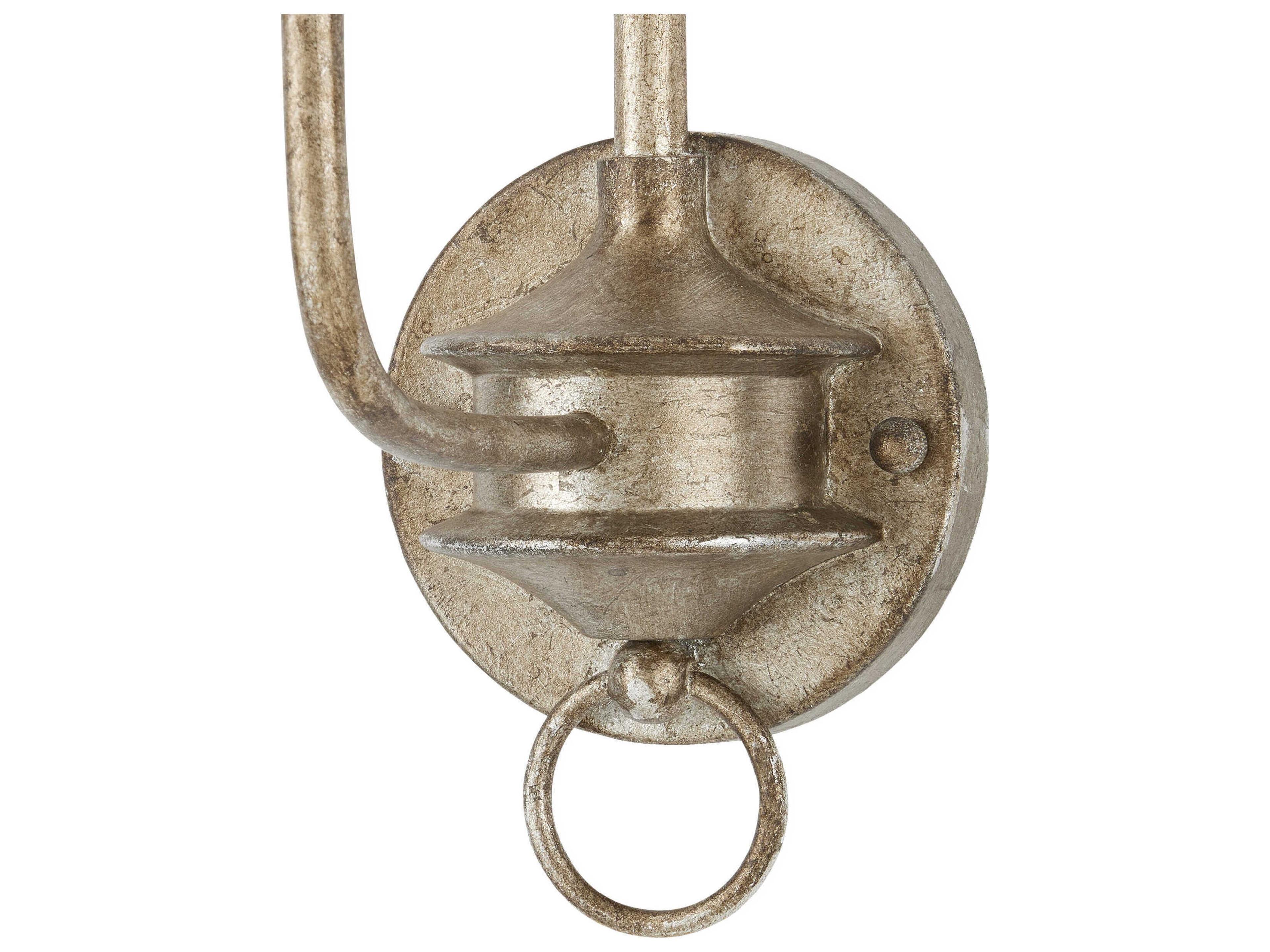 Currey & Company Nottaway 1-Light Pyrite Bronze smoke Wood Wall Sconce