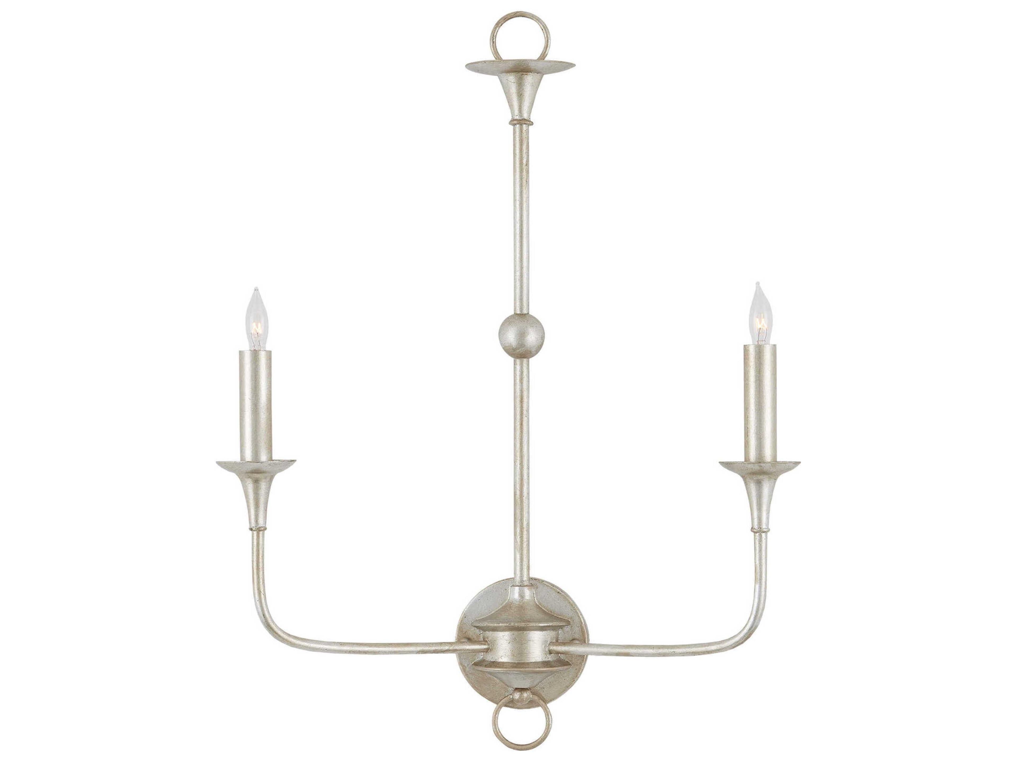 Nottaway 2-Light Champagne Silver Wall Sconce