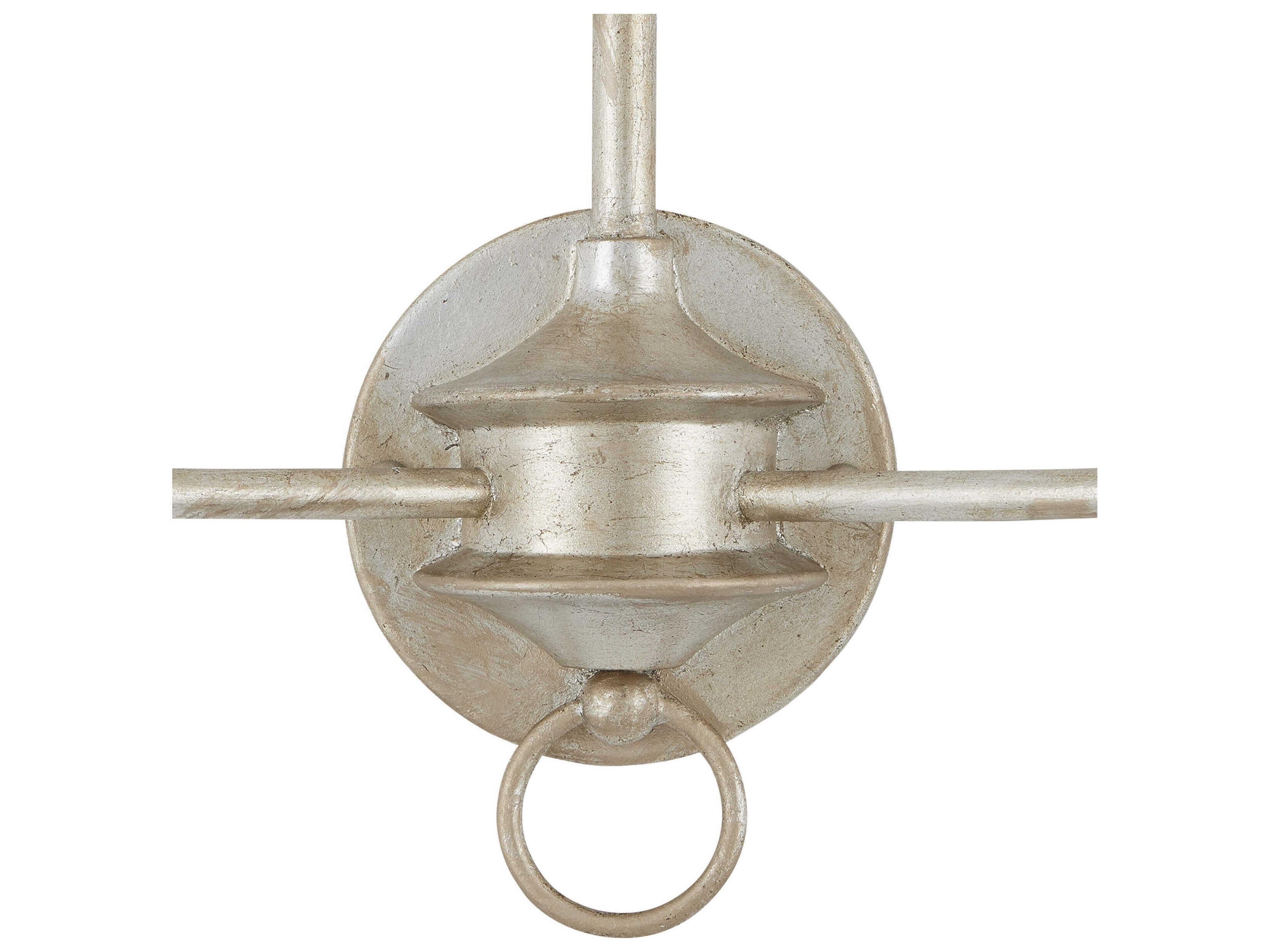 Currey & Company Nottaway 2-Light Champagne Silver Wall Sconce