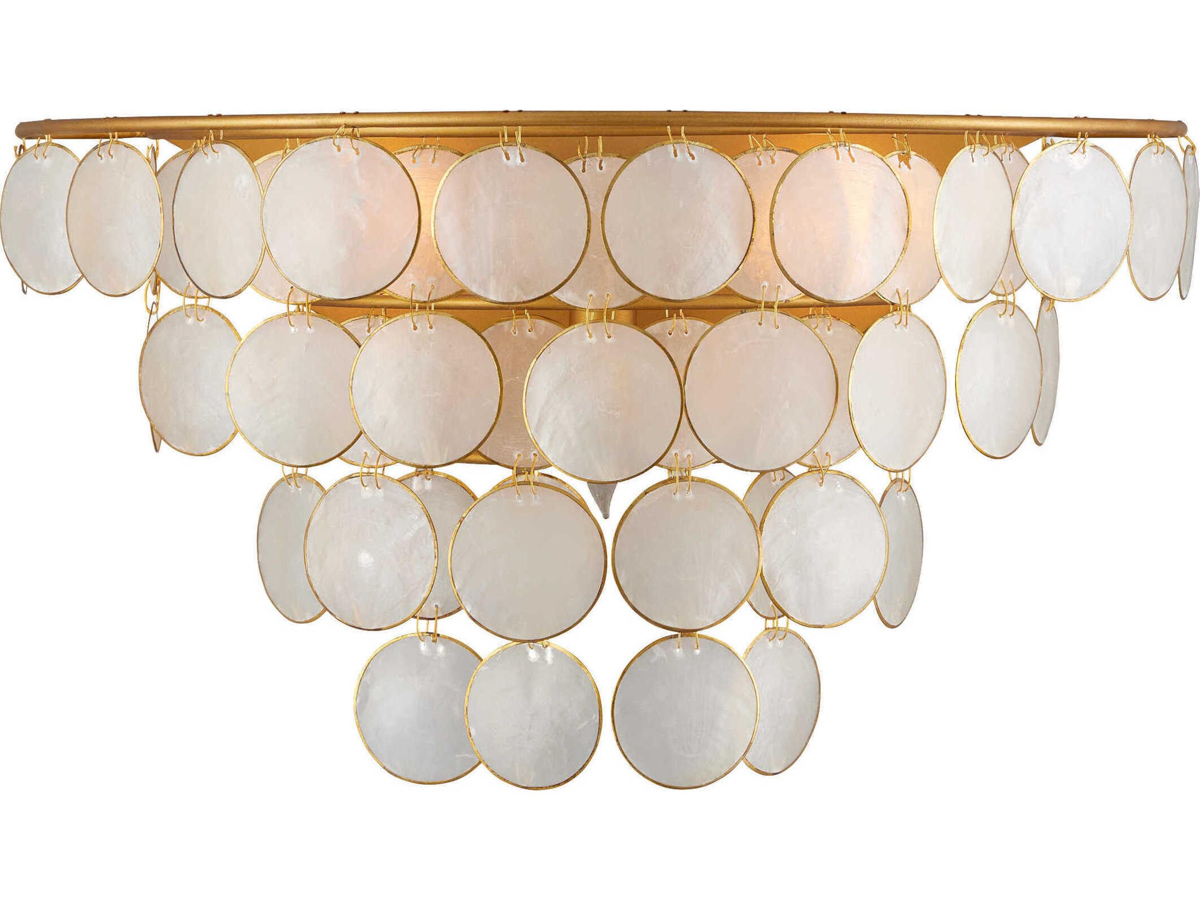 Currey & Company Bon Vivant 3-Light Natural Contemporary Gold Wall Sconce