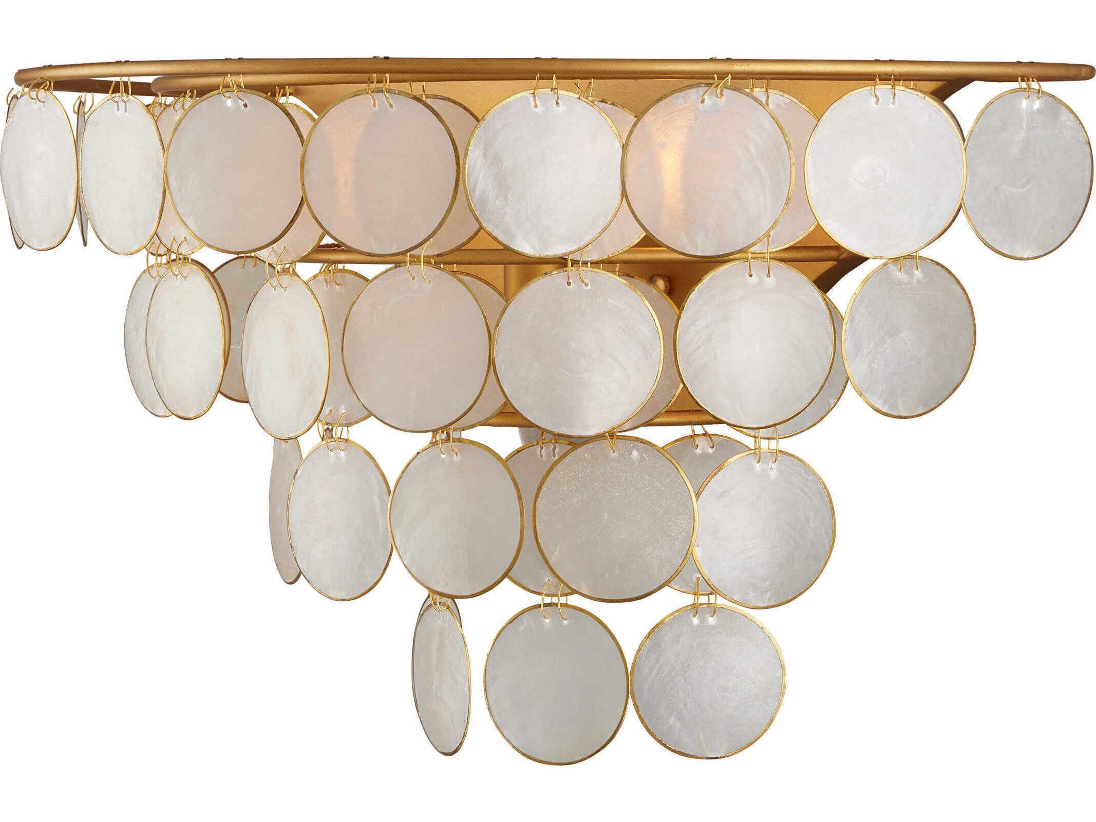 Currey & Company Bon Vivant 3-Light Natural Contemporary Gold Wall Sconce