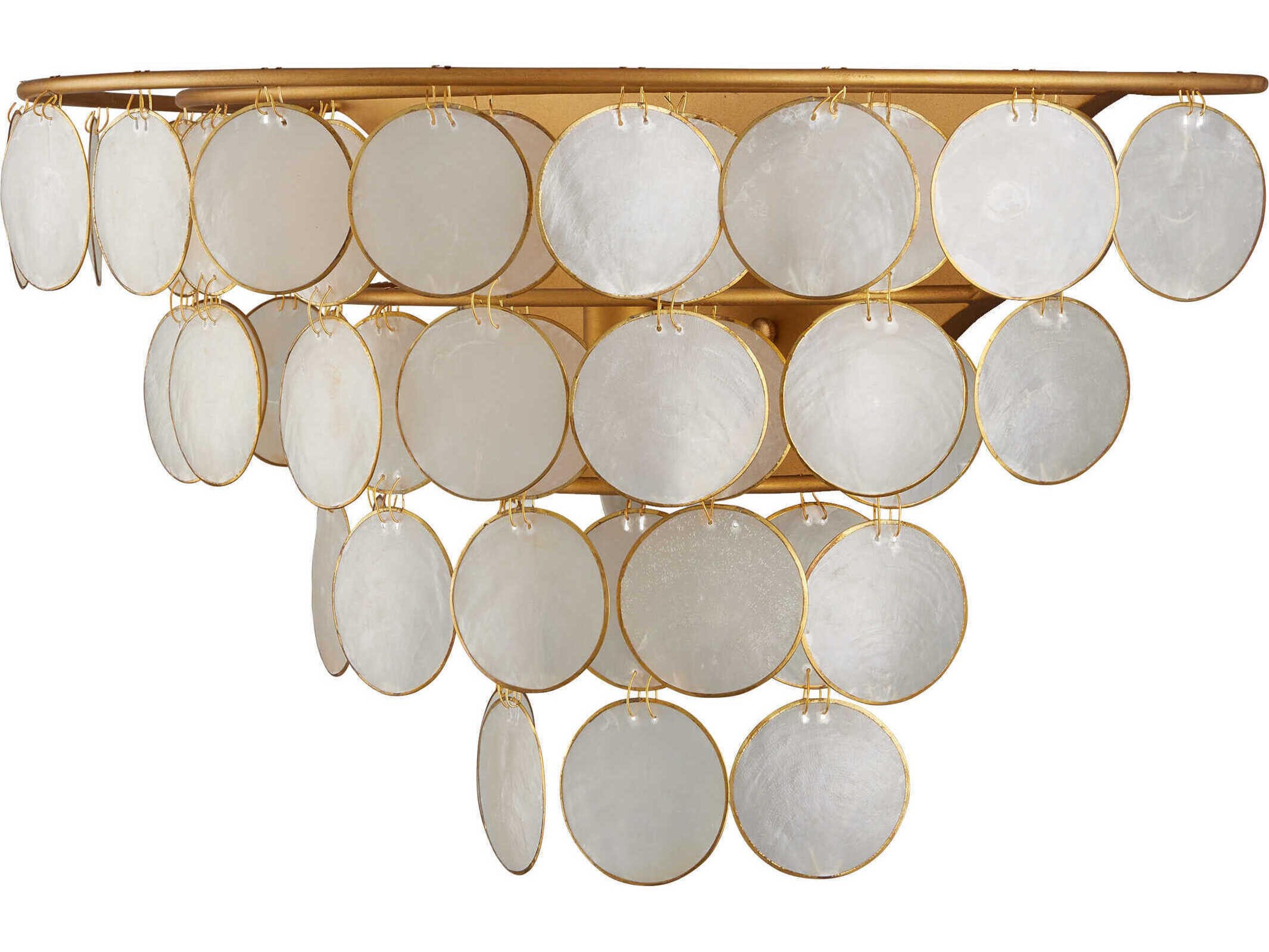 Currey & Company Bon Vivant 3-Light Natural Contemporary Gold Wall Sconce