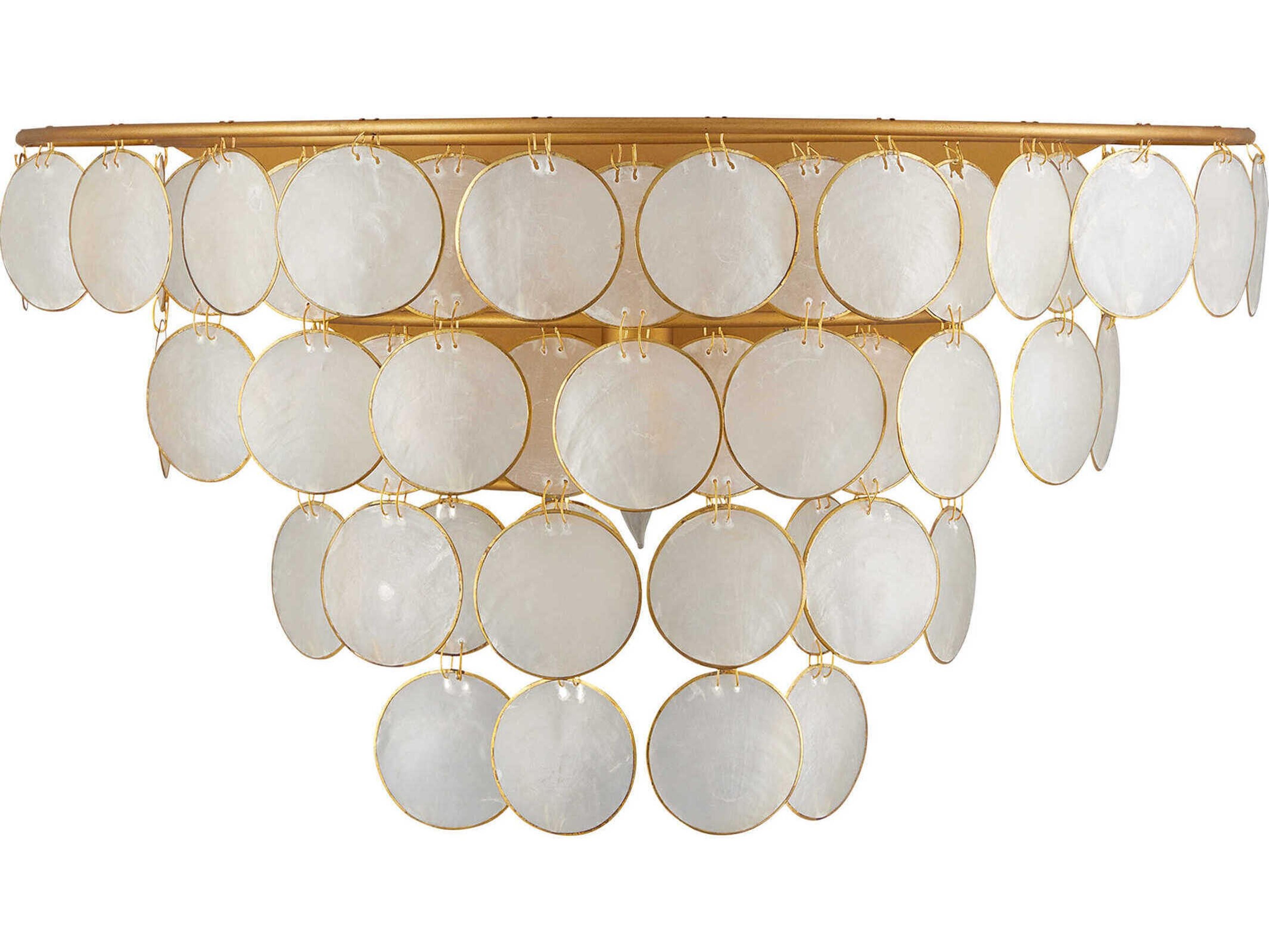 Currey & Company Bon Vivant 3-Light Natural Contemporary Gold Wall Sconce