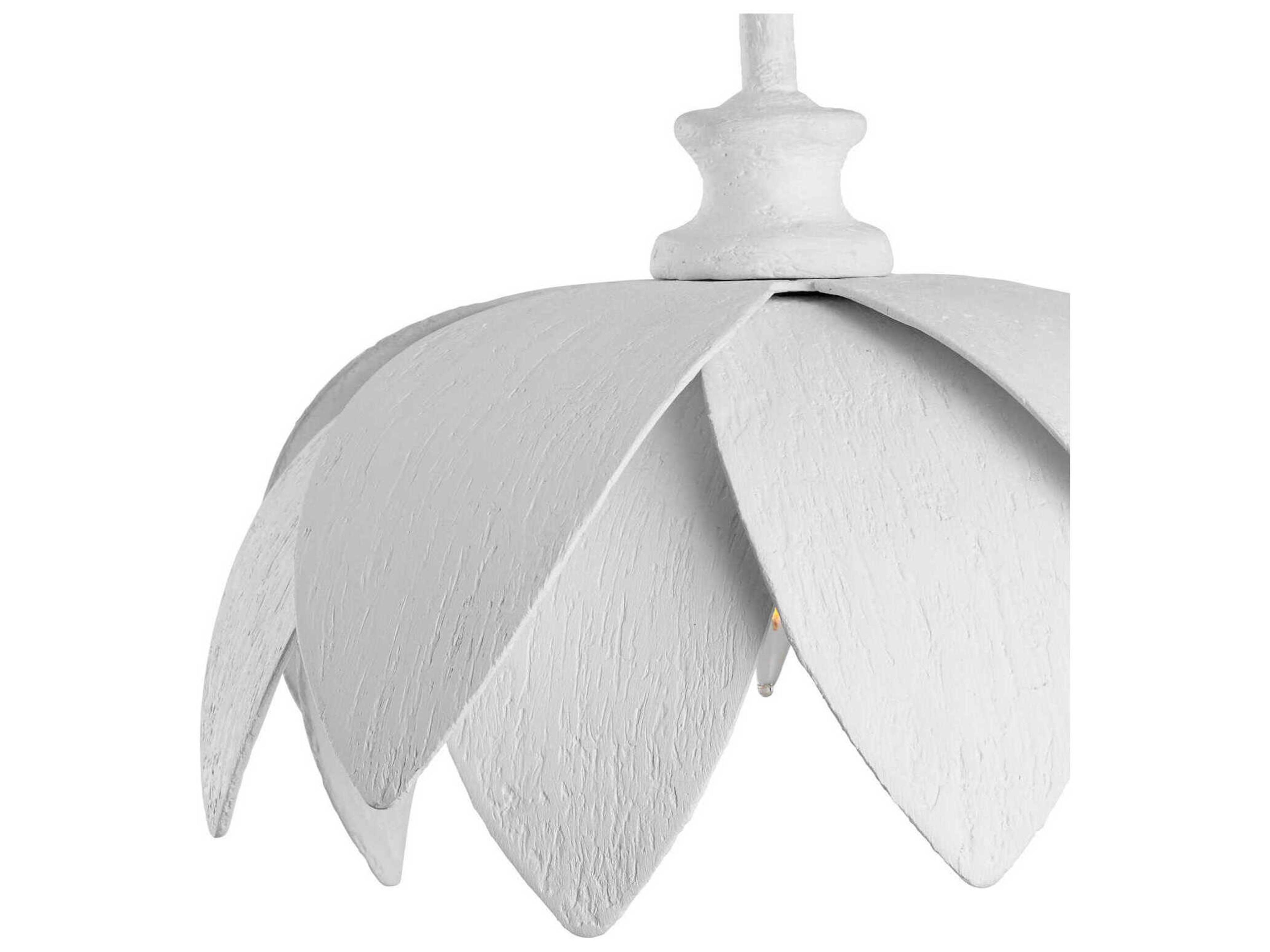 Currey & Company Sweetheart 1-Light Gesso White Wall Sconce