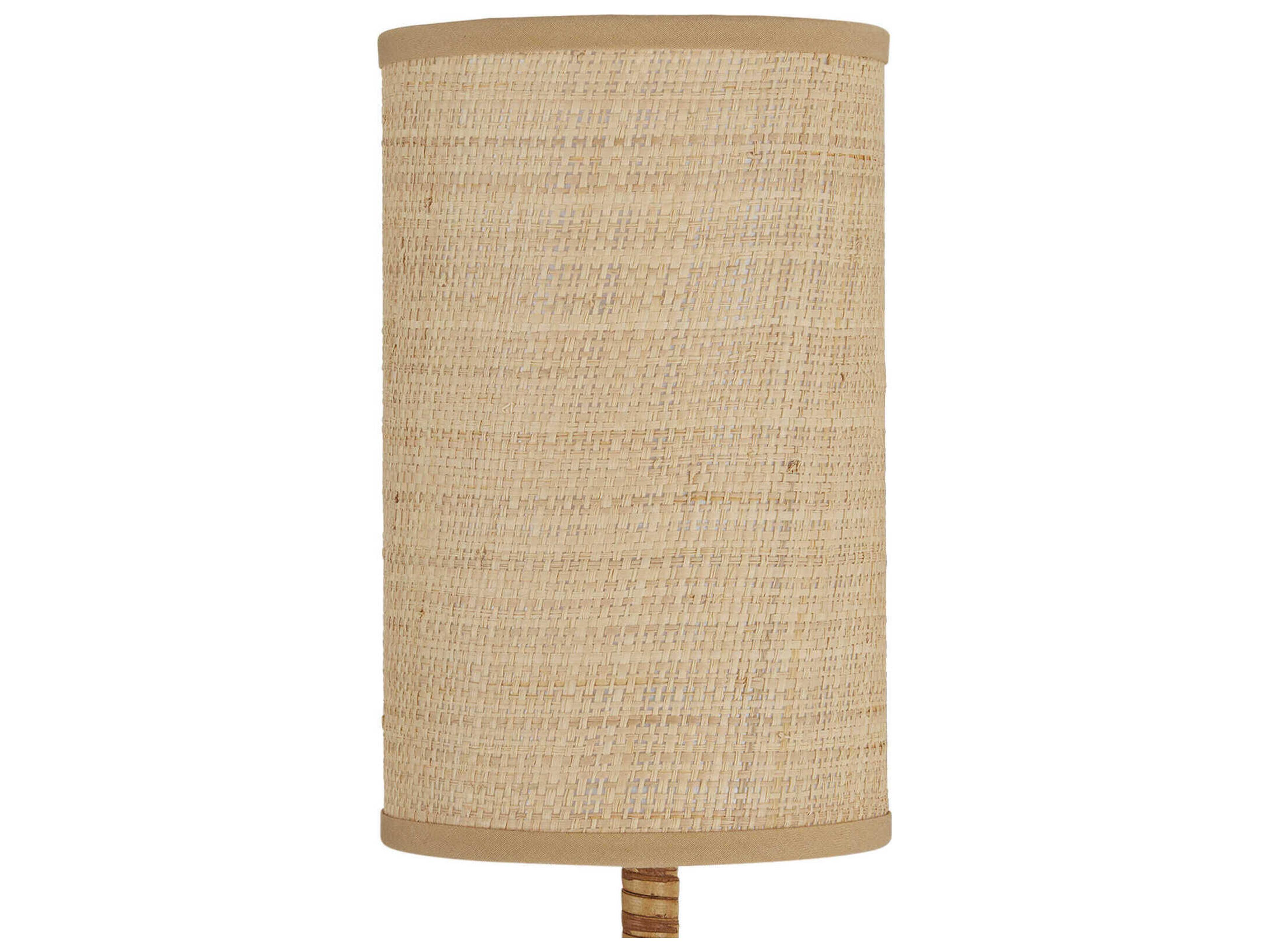 Currey & Company Capriole 1-Light Natural Satin Black Brown Wall Sconce