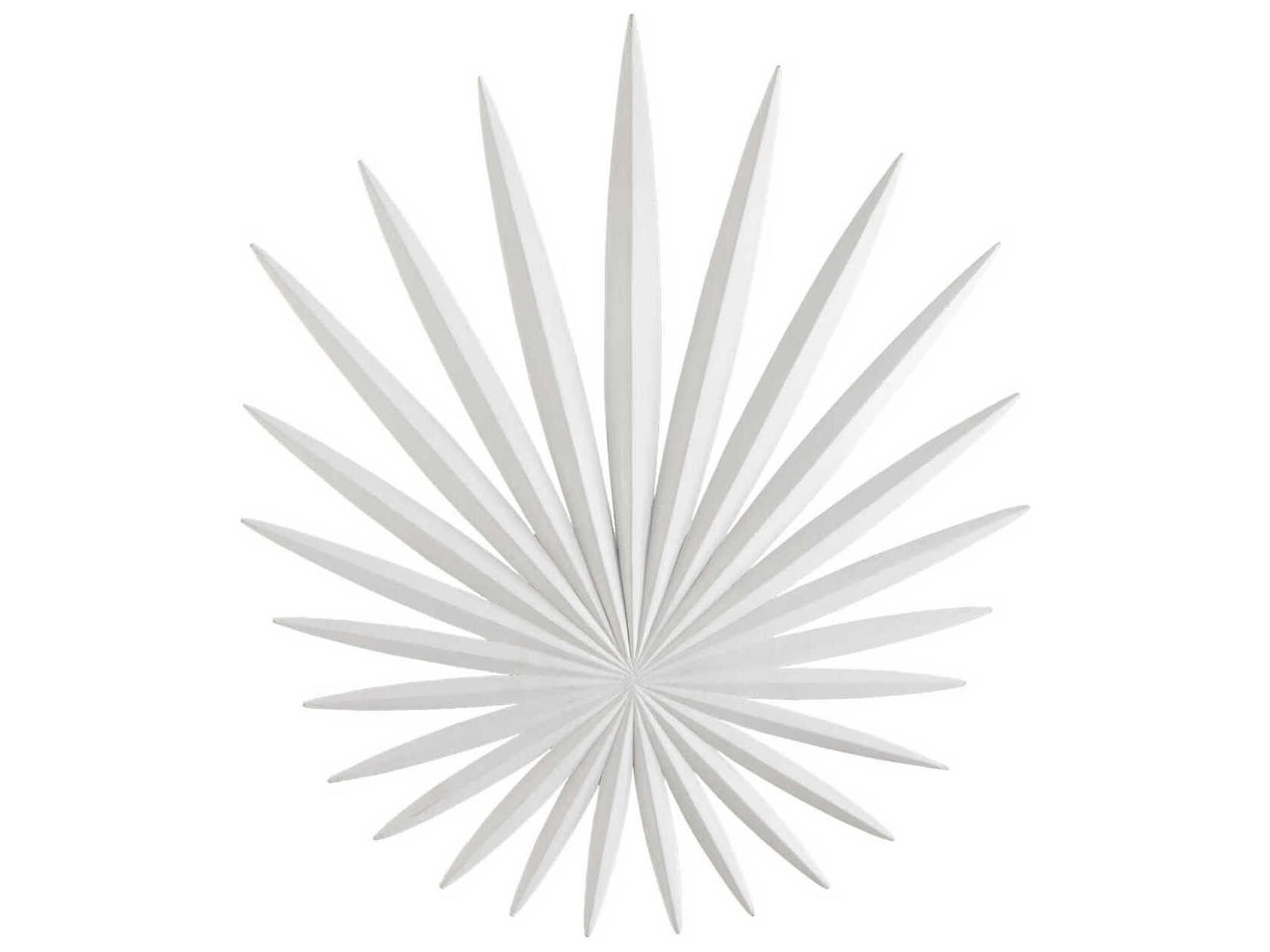 Currey & Company Bismarkia 1-Light Gesso White Wall Sconce