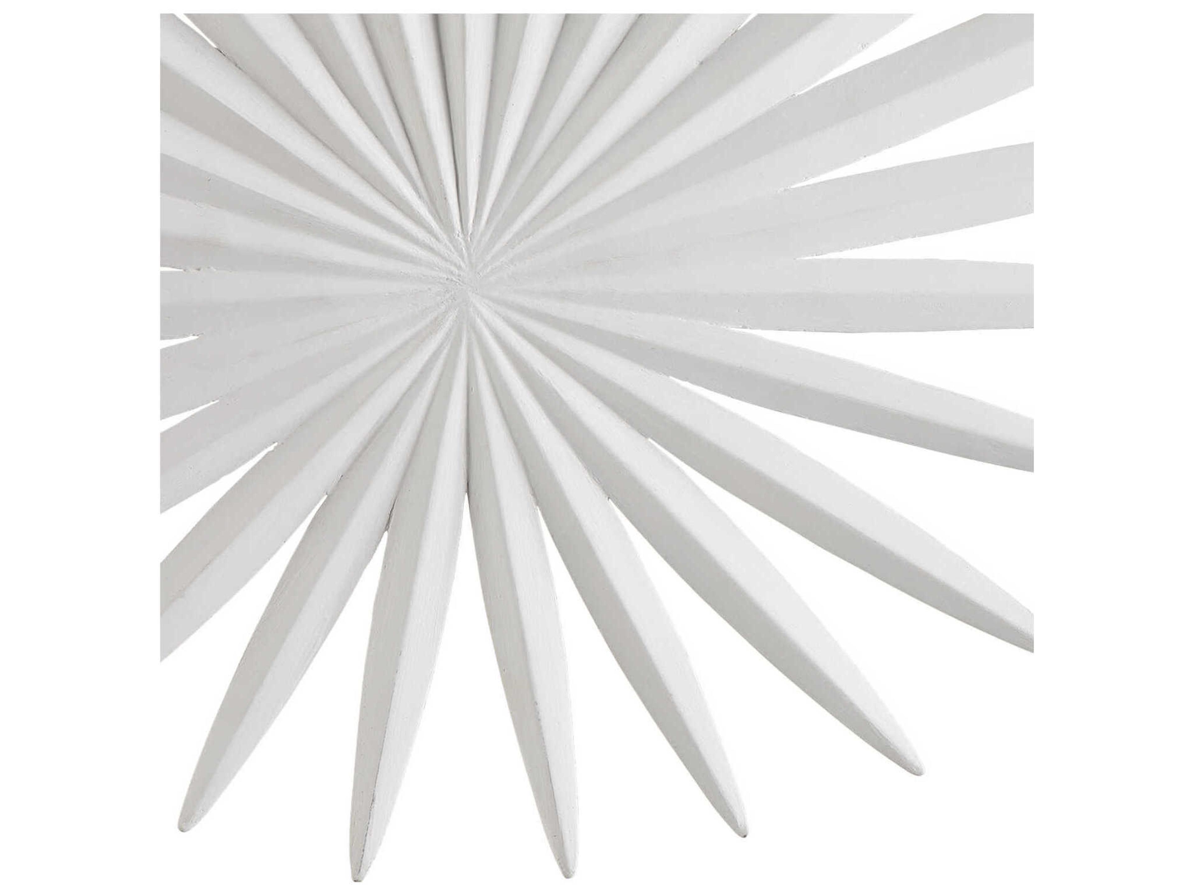 Currey & Company Bismarkia 1-Light Gesso White Wall Sconce