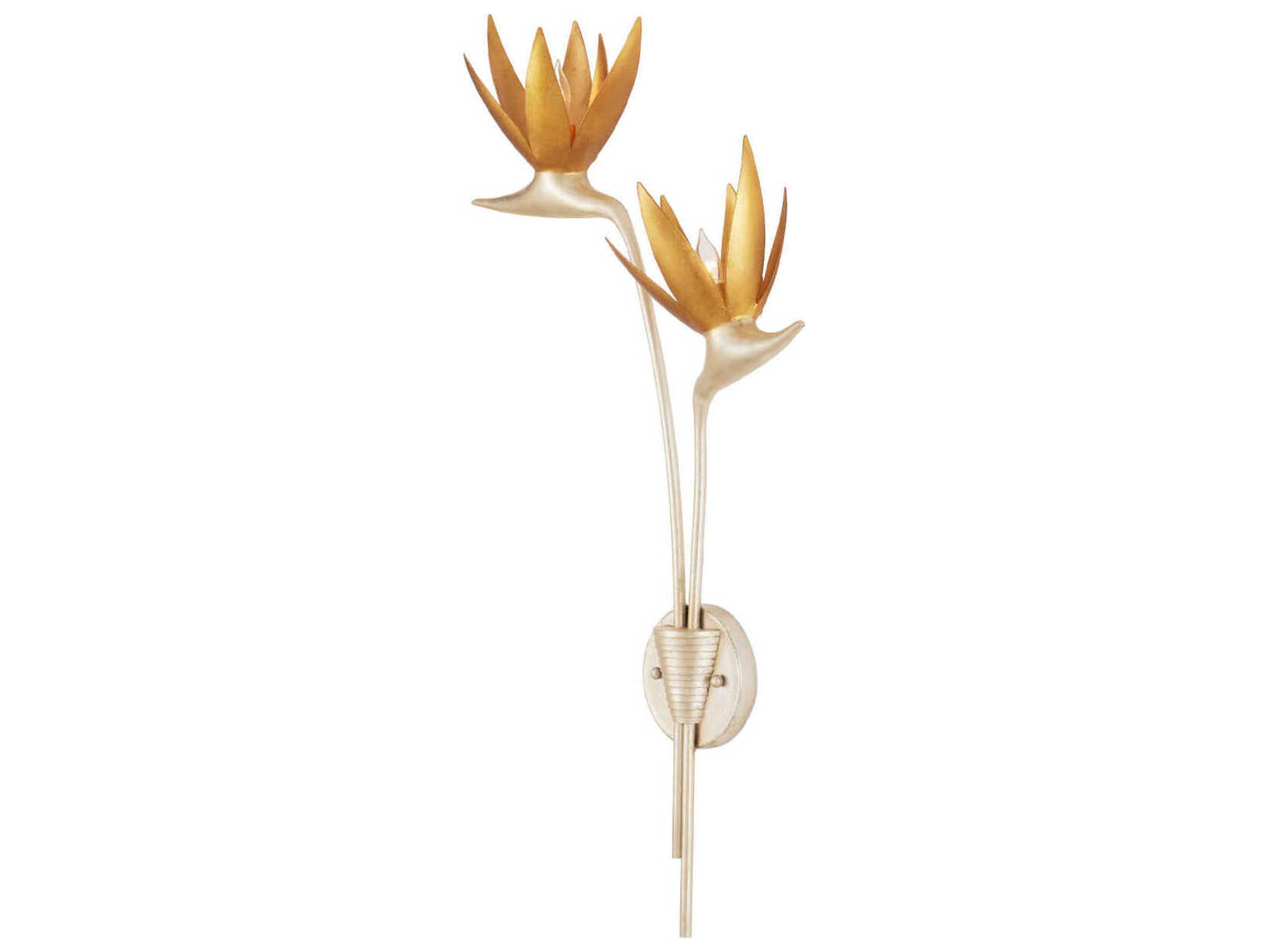 Currey & Company Paradiso 2-Light Gold Wall Sconce