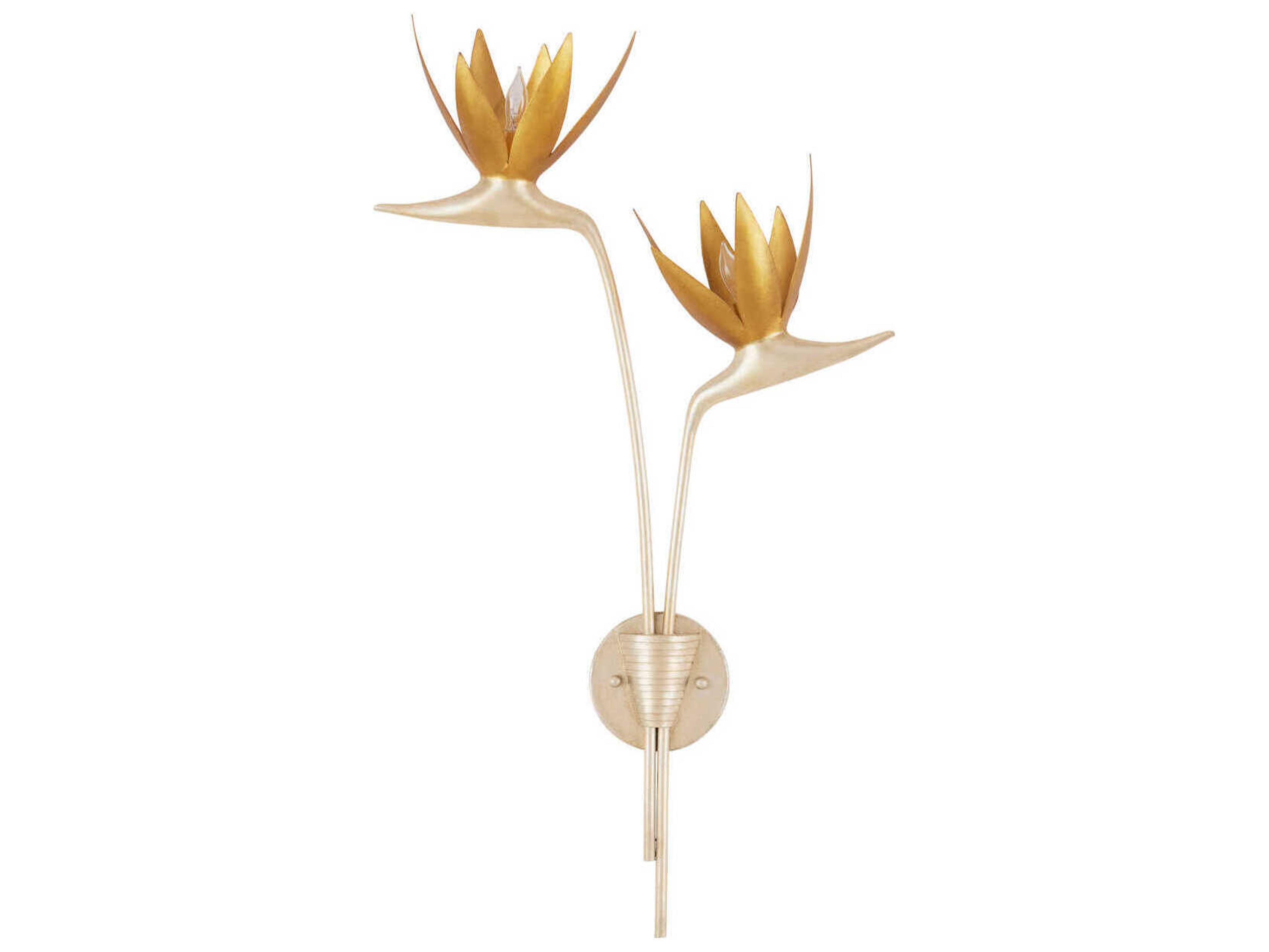 Currey & Company Paradiso 2-Light Gold Wall Sconce