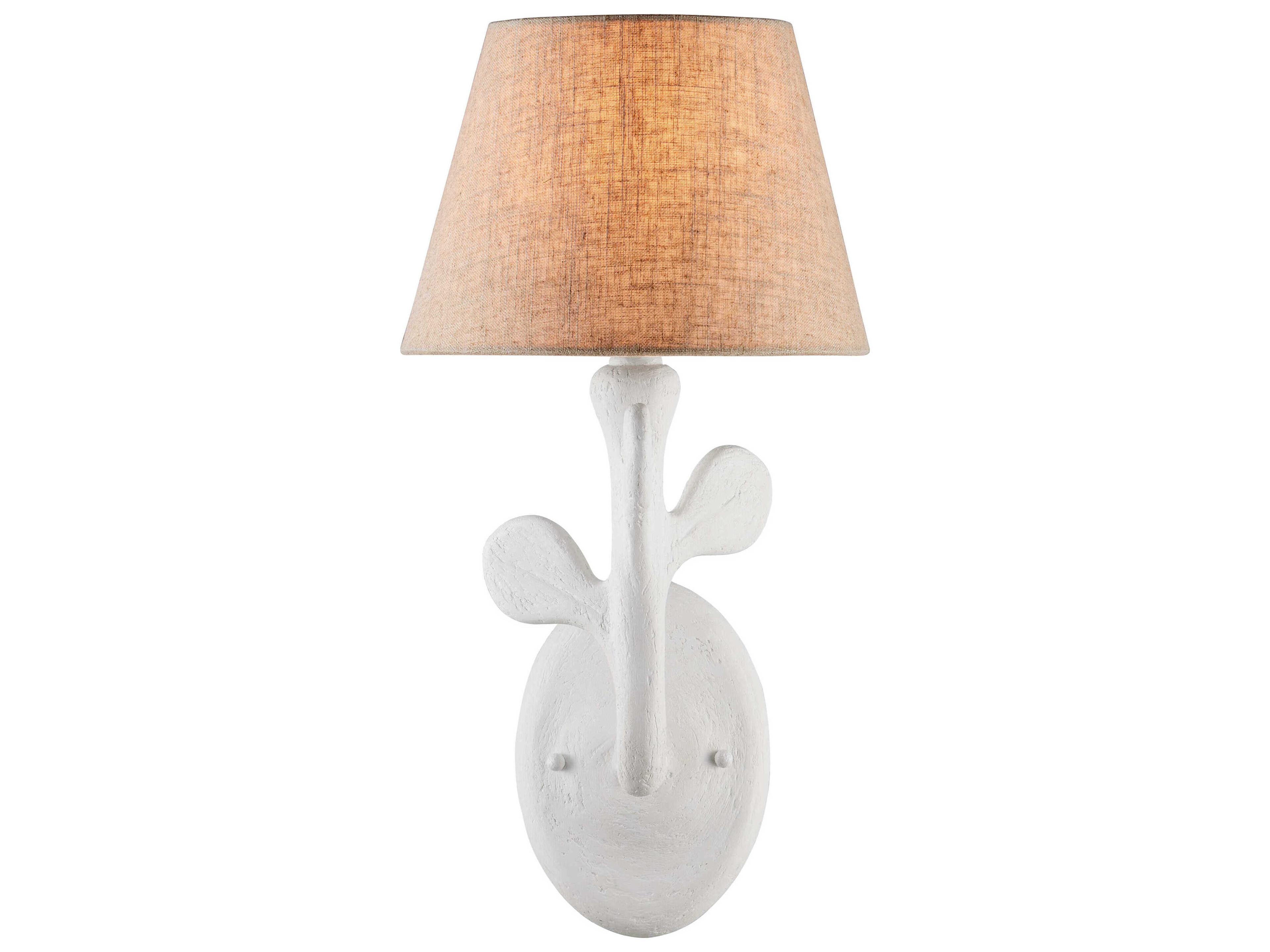 Currey & Company Charny 1-Light Gesso White Wall Sconce