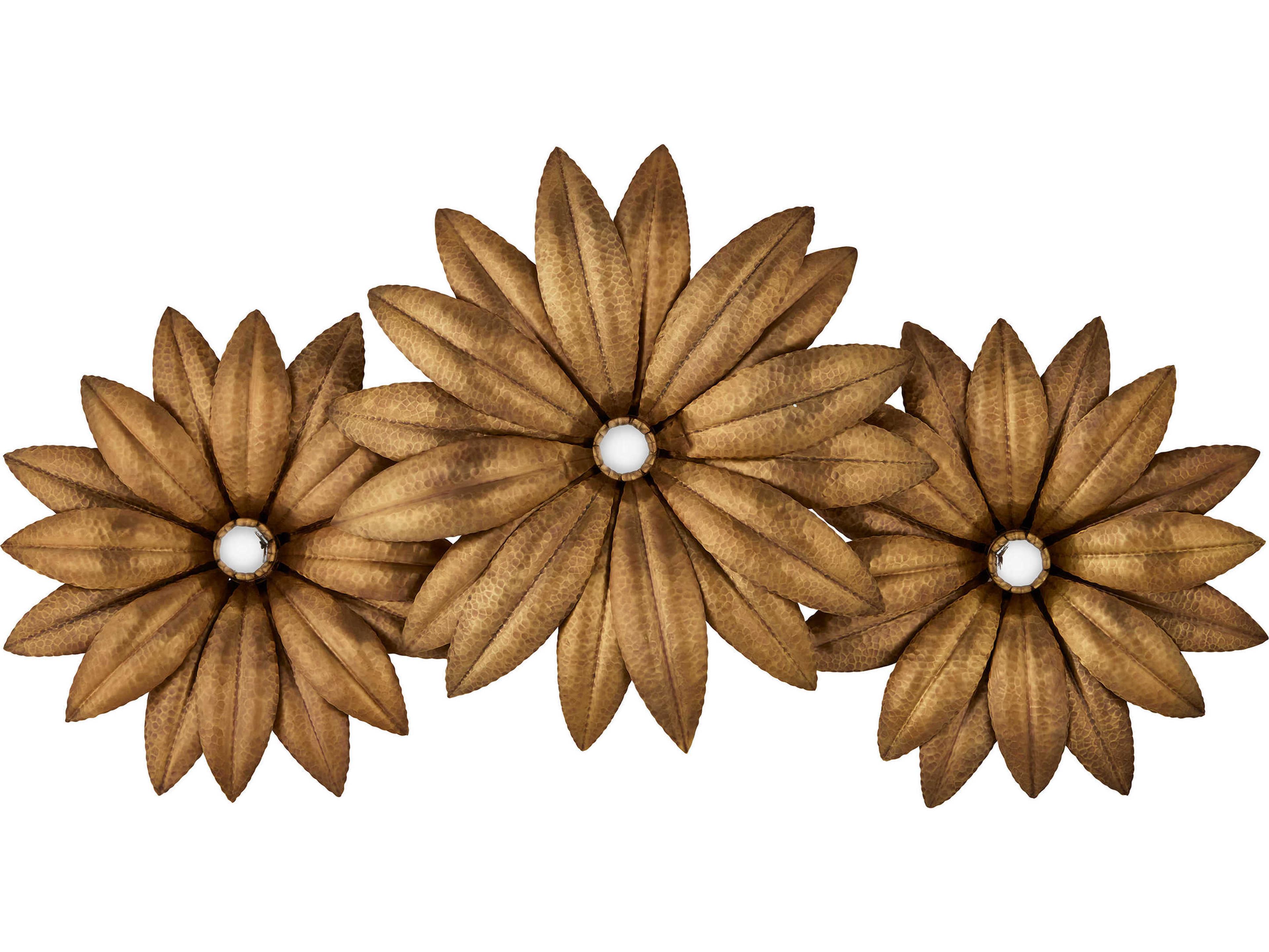 Currey & Company Alithea 3-Light Antique Brass Wall Sconce