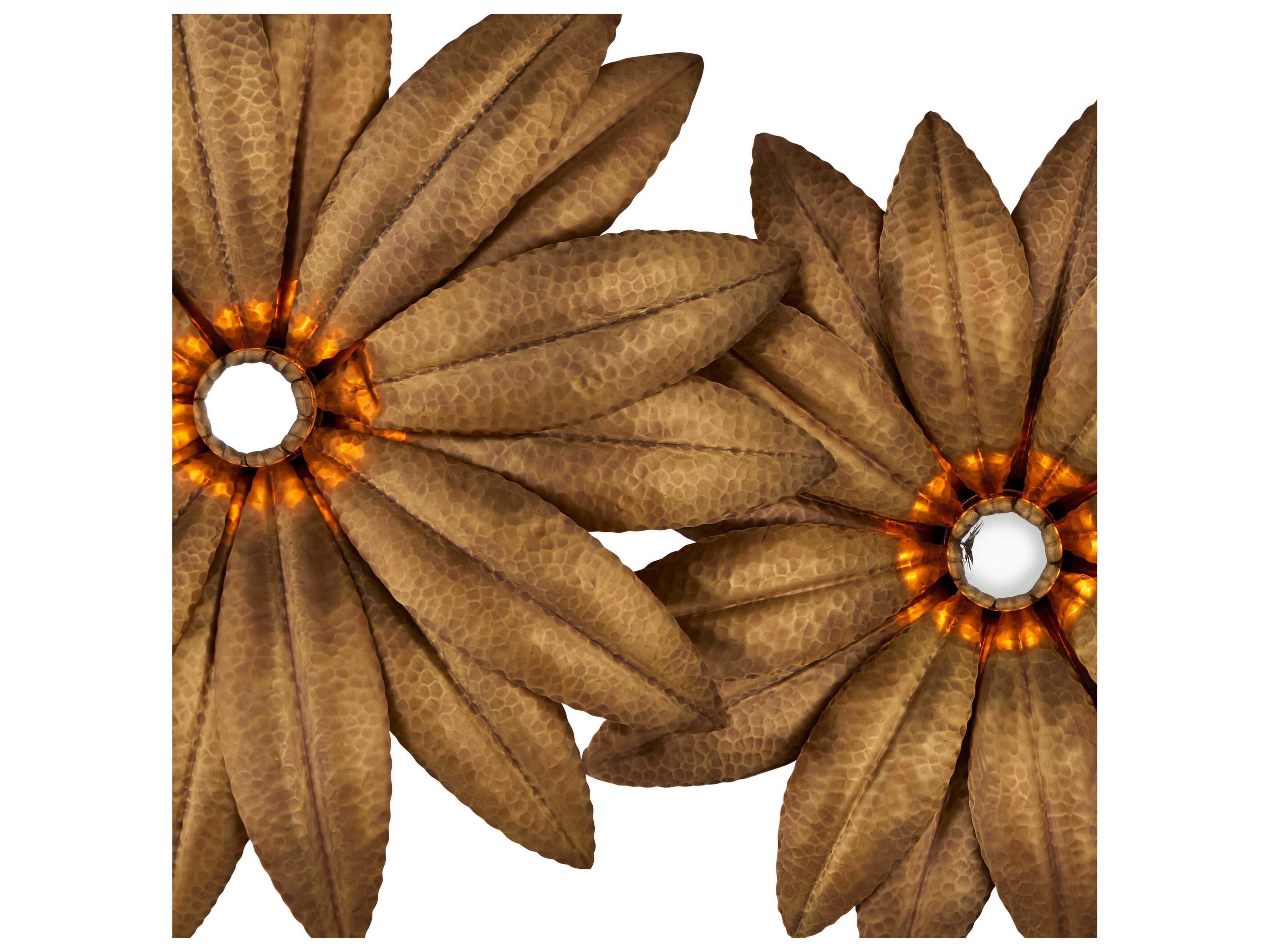 Currey & Company Alithea 3-Light Antique Brass Wall Sconce