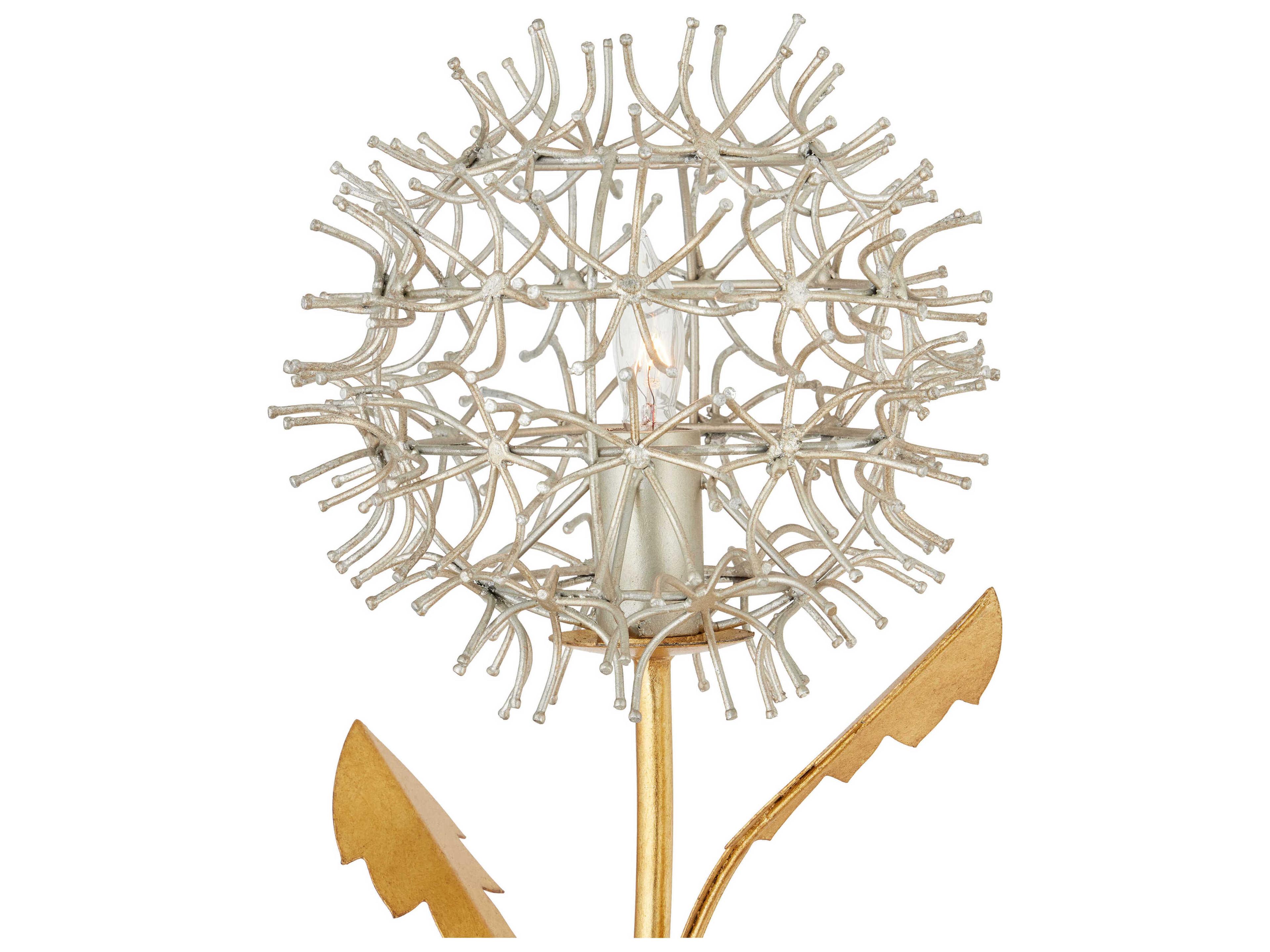 Currey & Company Dandelion 1-Light Gold Wall Sconce